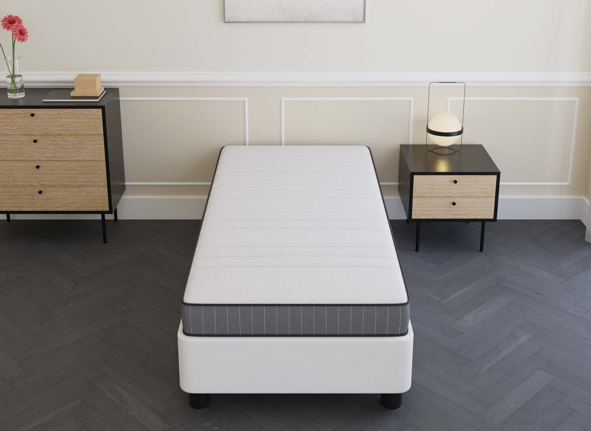 Matelas en mousse 90 x 190 cm épaisseur 15 cm WOLK