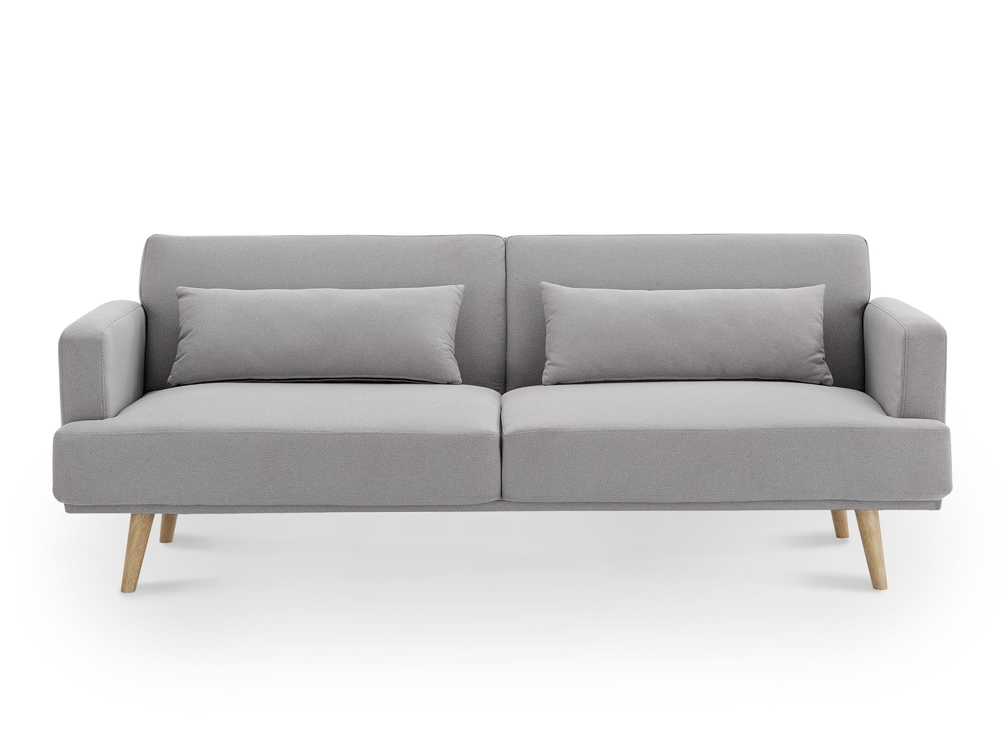 Canapé clic clac 3 places en tissu gris BART