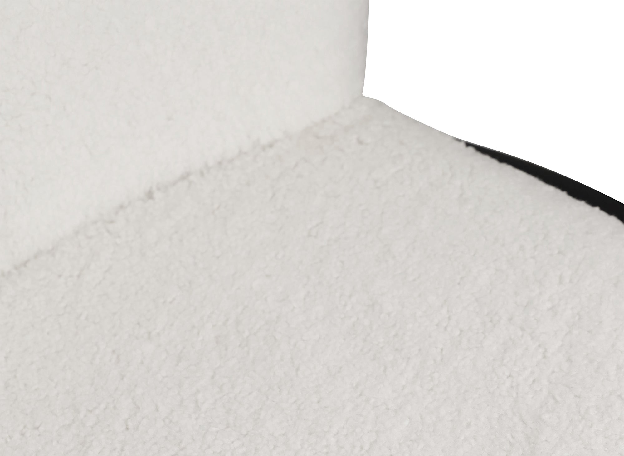 Lot de 2 chaises design en tissu bouclette blanc BENTA