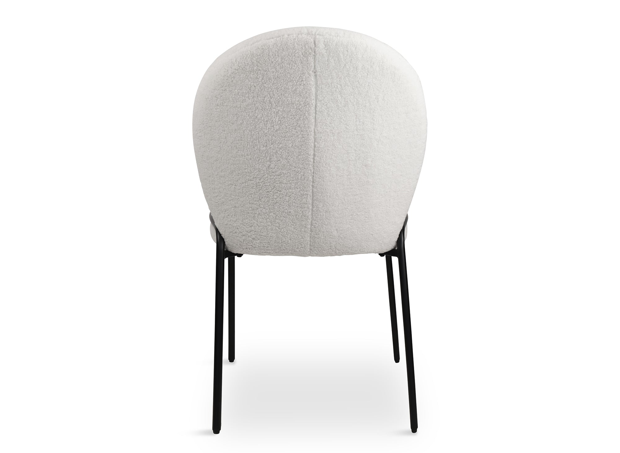 Lot de 2 chaises design en tissu bouclette blanc BENTA