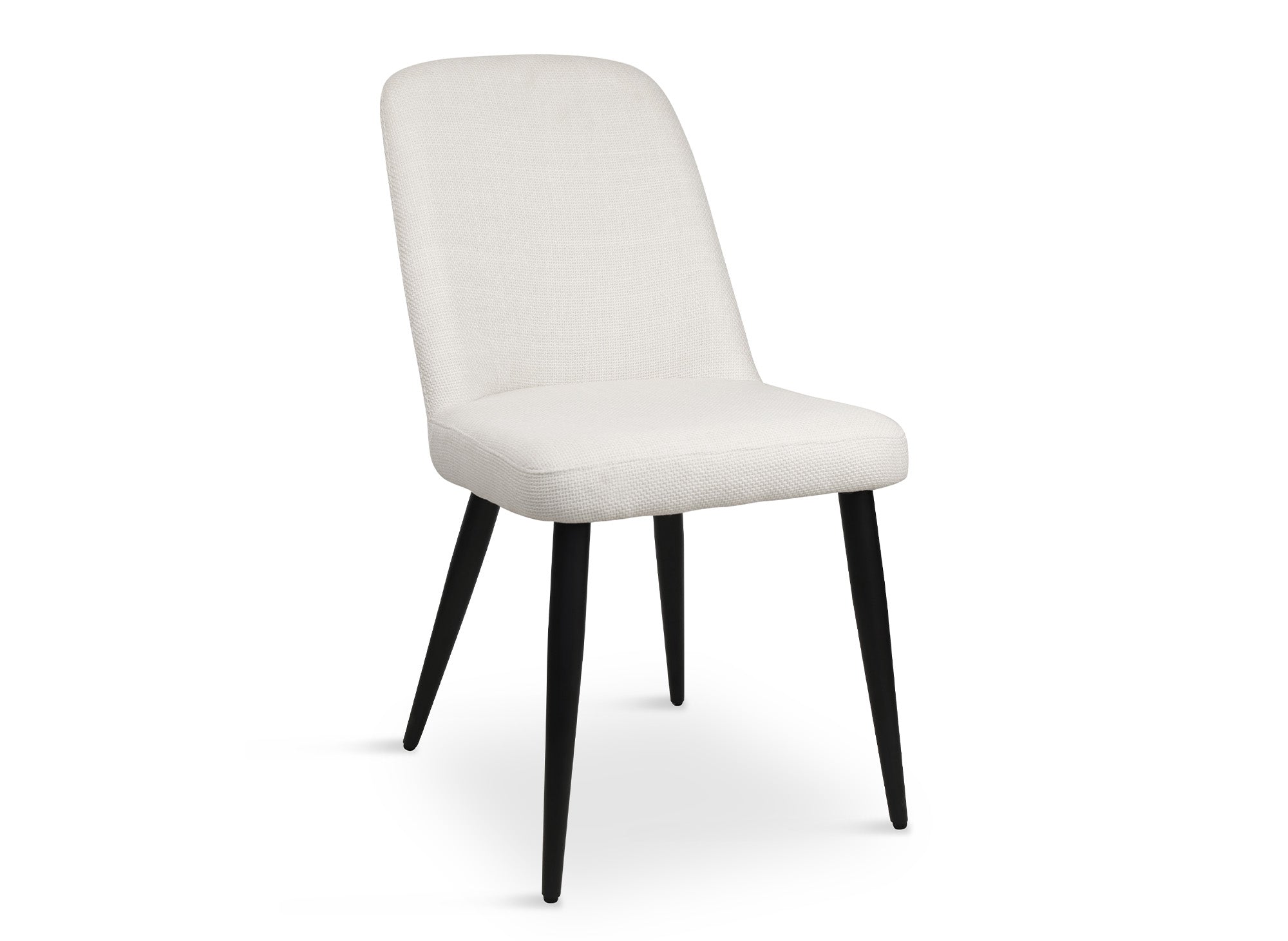 Lot de 2 chaises de repas en tissu lin beige KINSEY