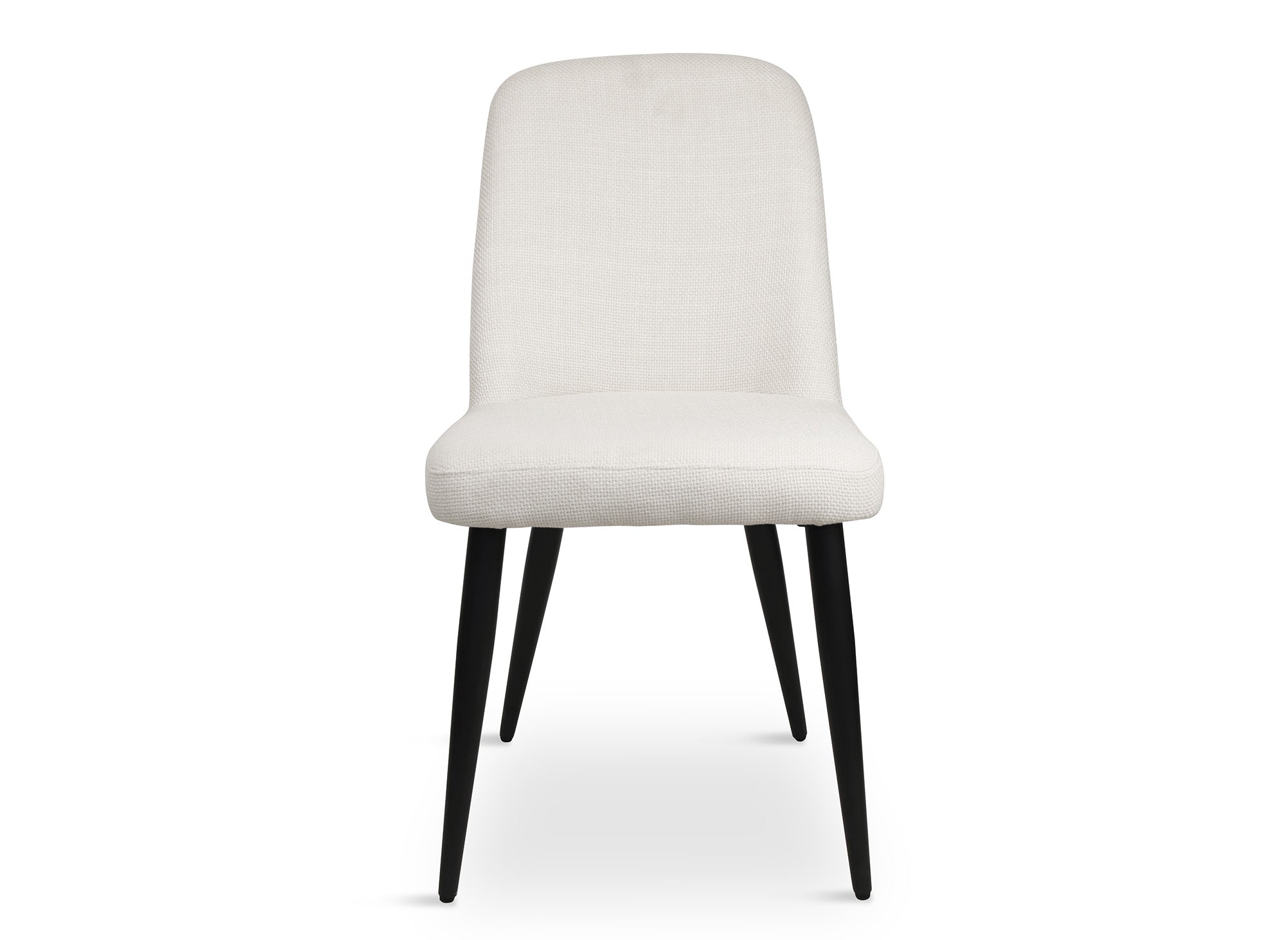 Lot de 2 chaises de repas en tissu lin beige KINSEY