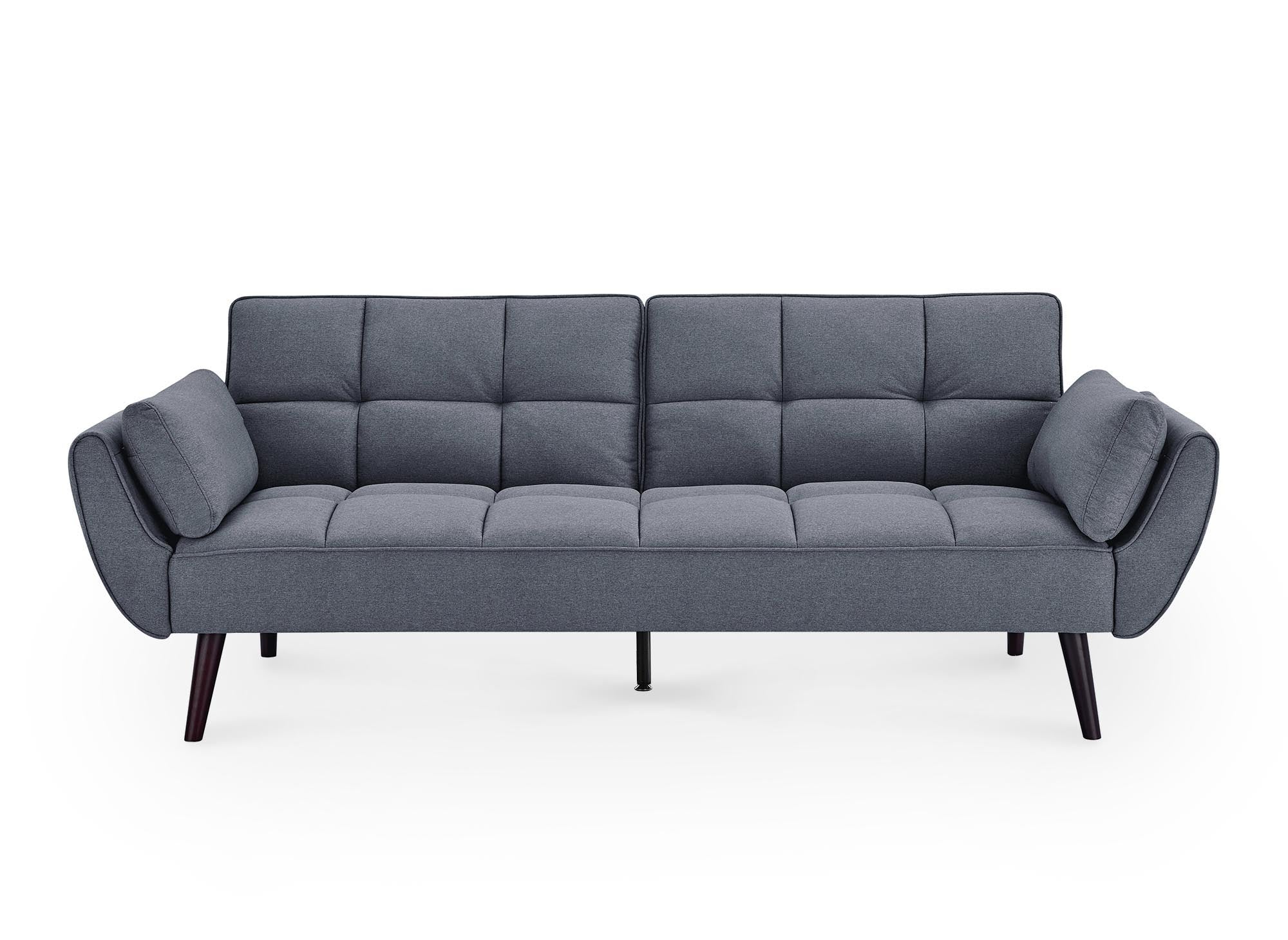 Canapé clic clac 3 places en tissu gris foncé NARA