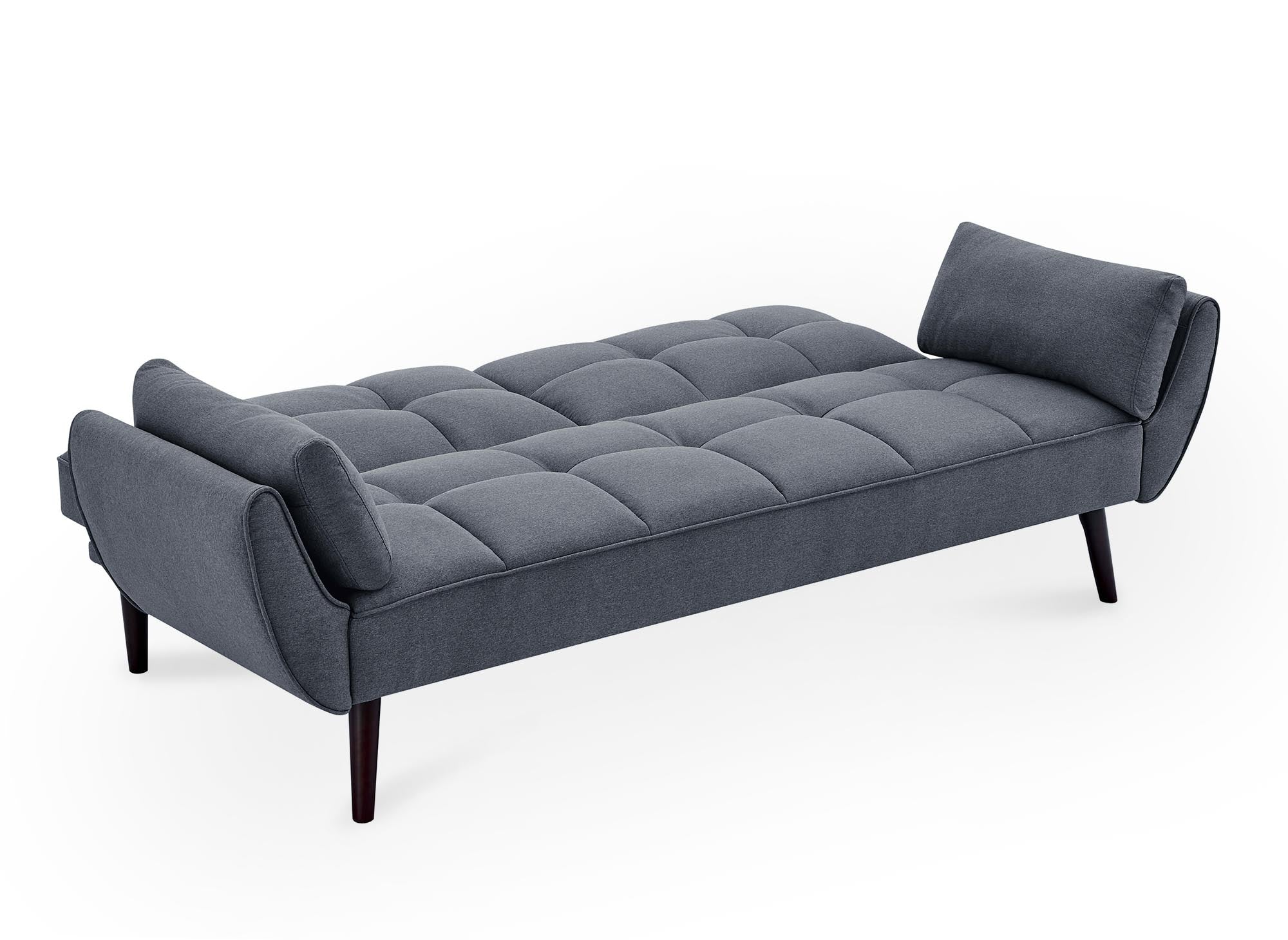 Canapé clic clac 3 places en tissu gris foncé NARA