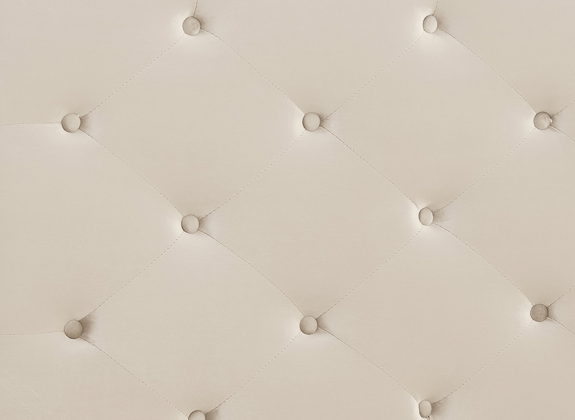 Letto matrimoniale in velluto imbottito beige MAREVA 140x190 cm