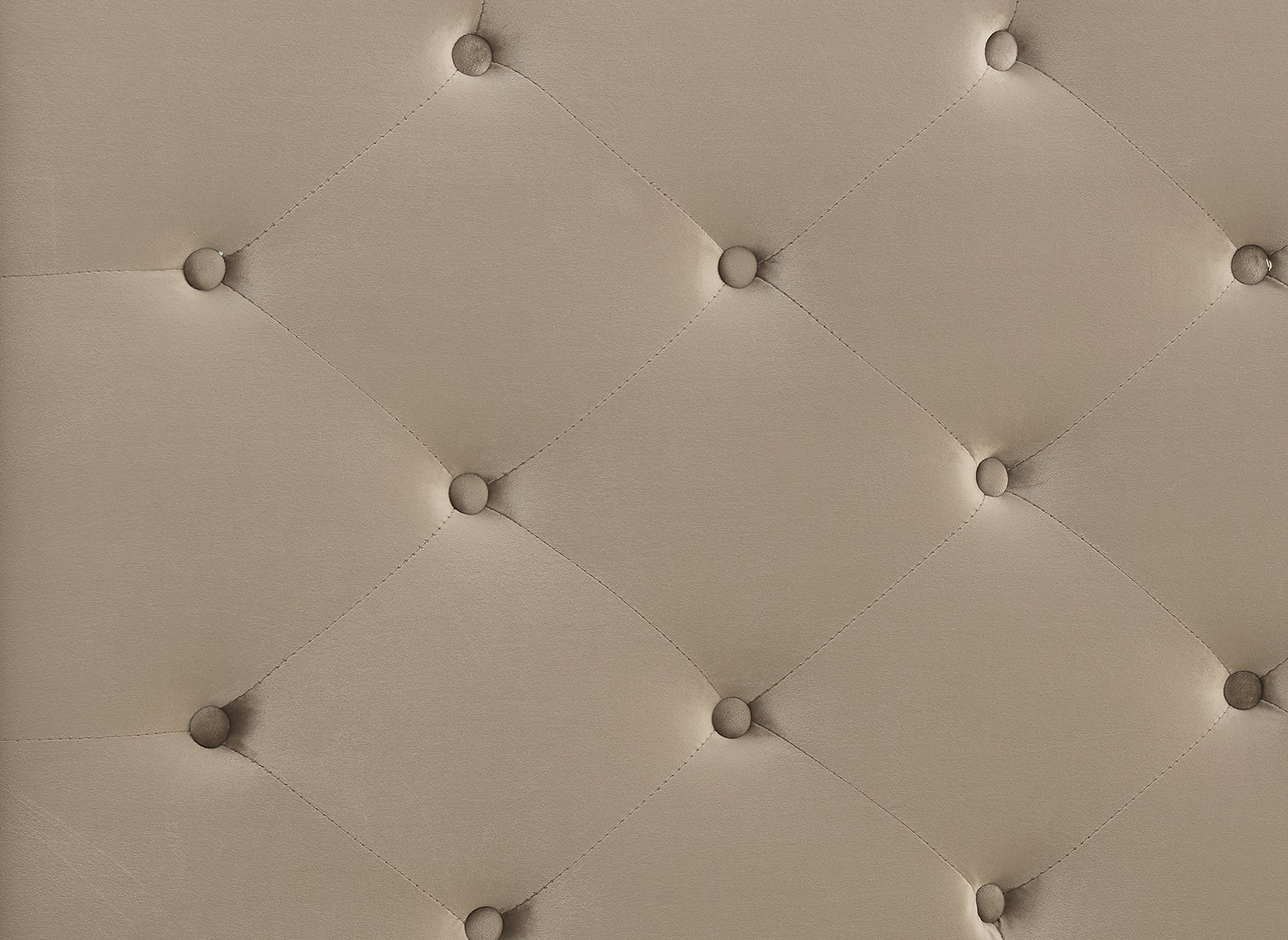 Letto matrimoniale in velluto imbottito tortora MAREVA 140x190 cm