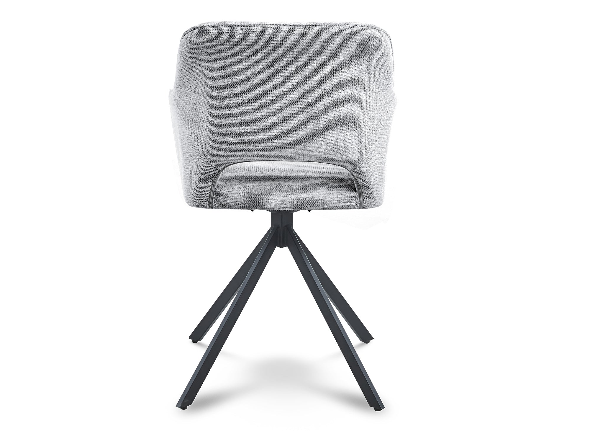 Lot de 2 chaises pivotantes design en velours gris clair CIEL