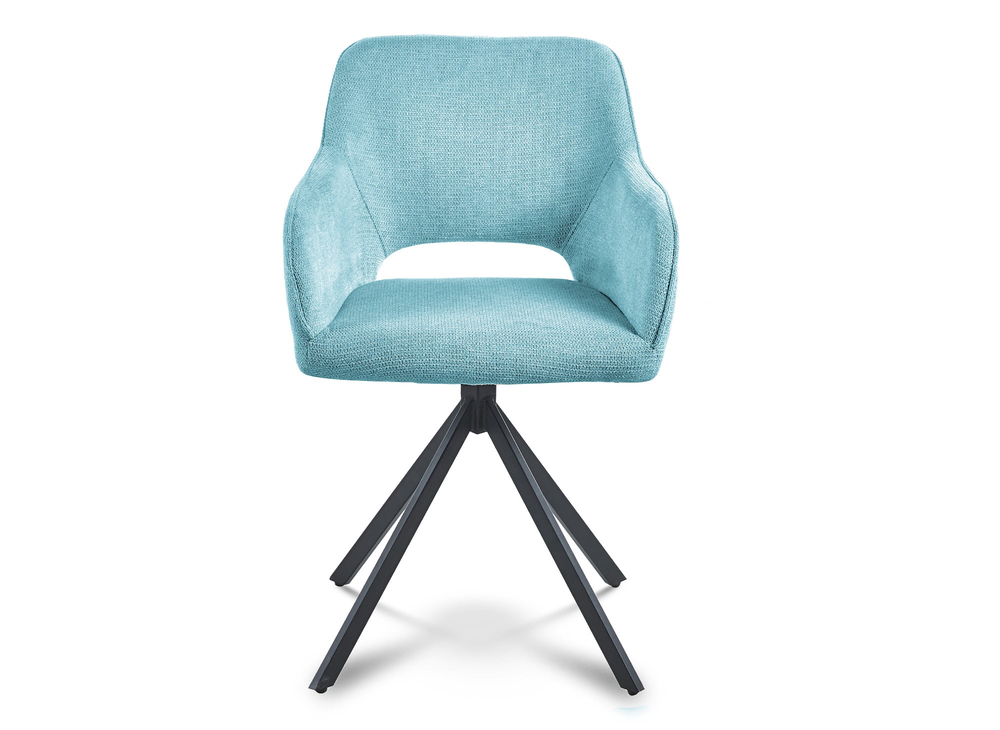 Lot de 2 chaises pivotantes design en velours vert d'eau CIEL