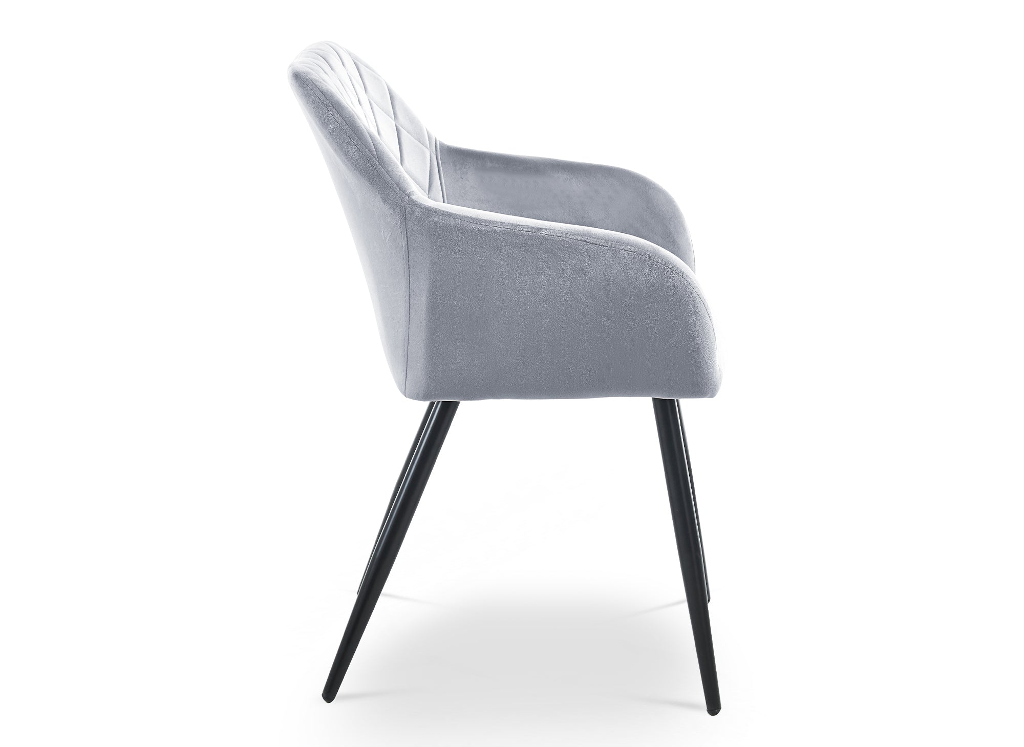 Set di 2 sedie con braccioli in velluto grigio KANA