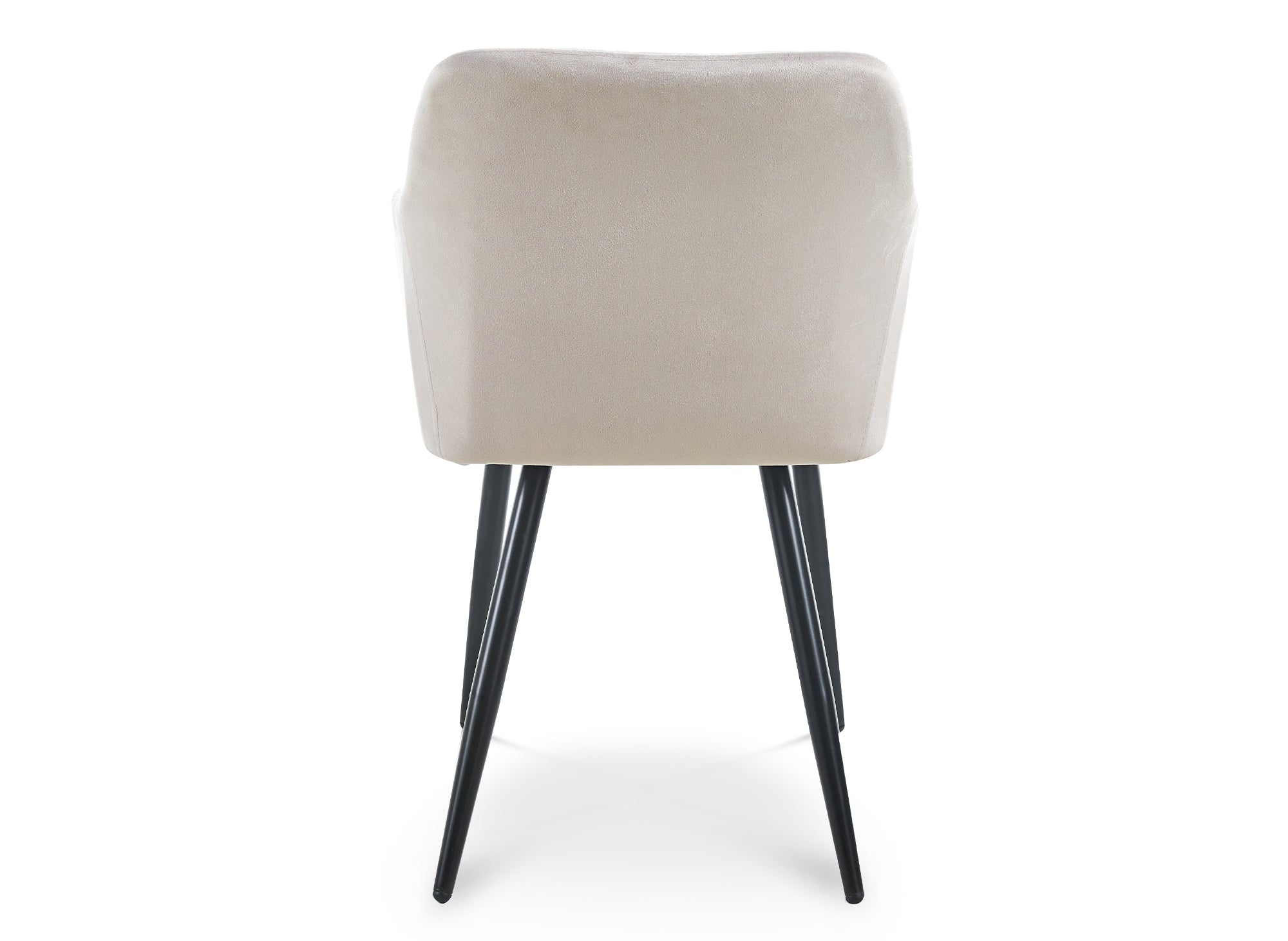 Lot de 2 chaises avec accoudoirs en velours beige KANA