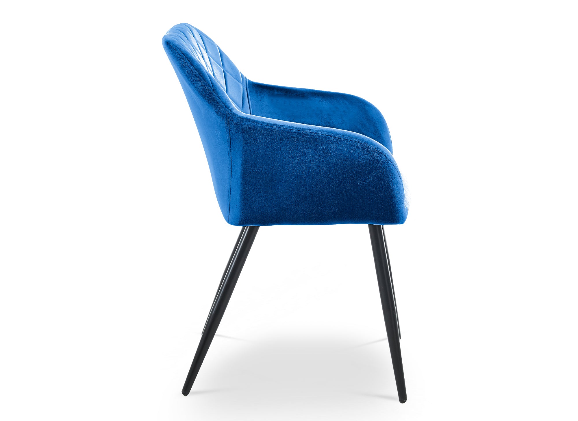 Set di 2 sedie con braccioli in velluto blu KANA