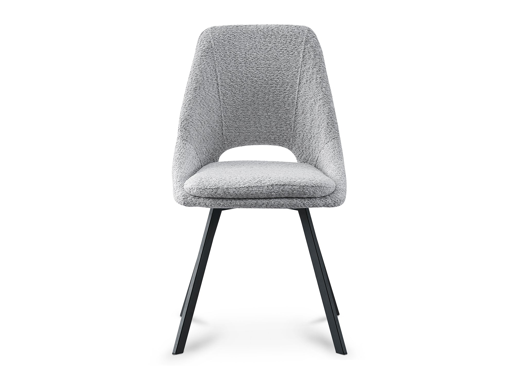 Lot de 2 chaises effet peau de mouton gris clair NARCISSE