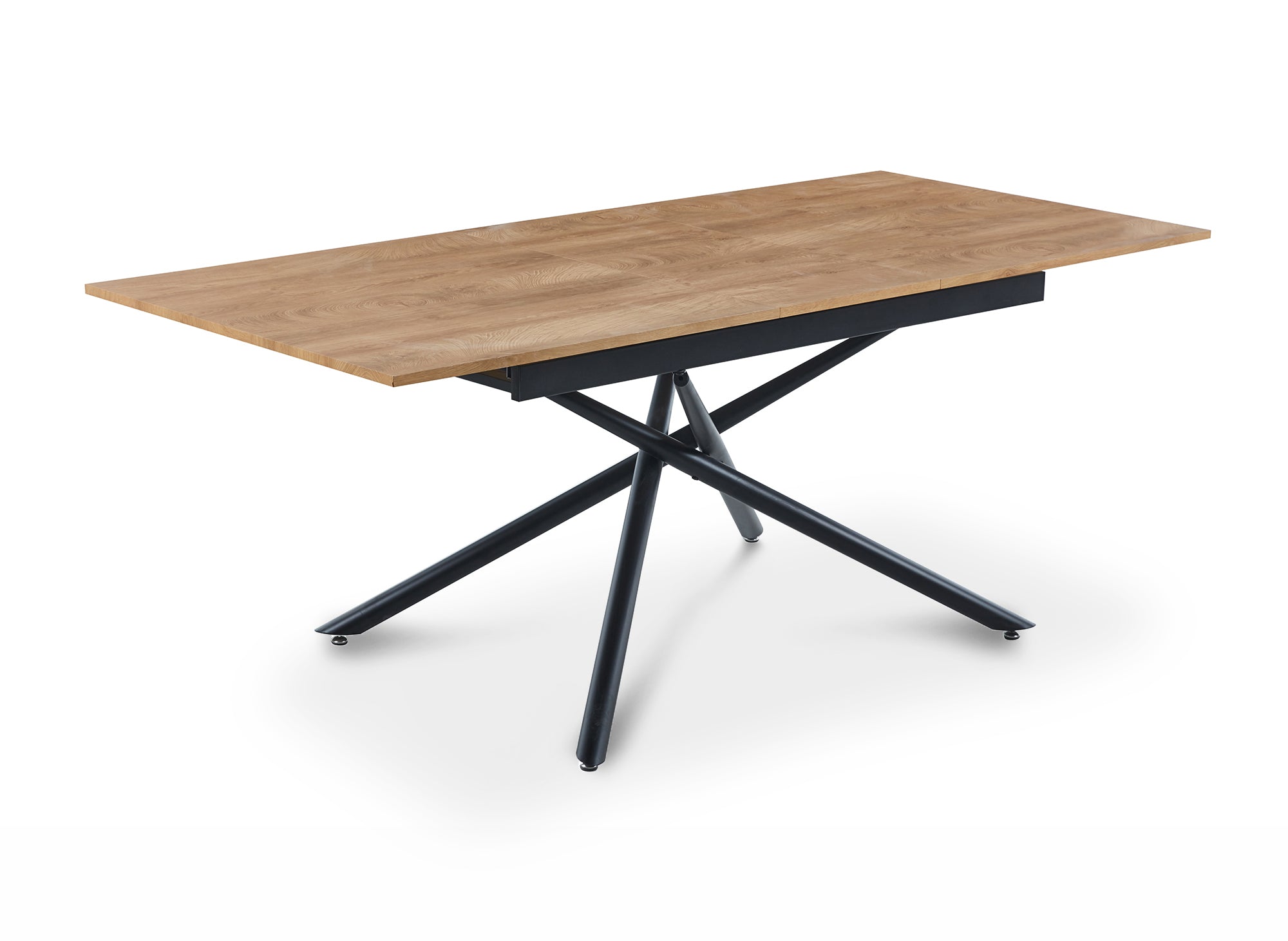 Table à manger rectangulaire à rallonge couleur chêne foncé ZORO