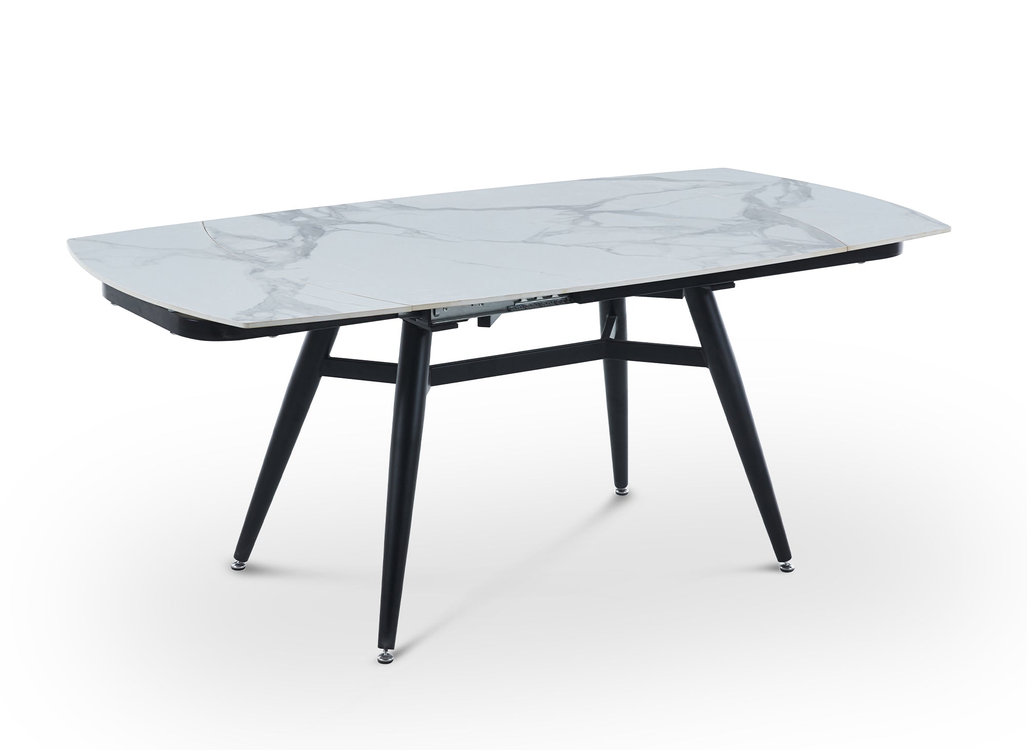 Table à manger rectangulaire extensible effet marbre JENA