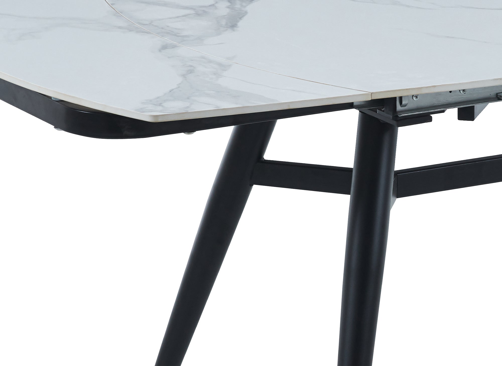 Table à manger rectangulaire extensible effet marbre JENA