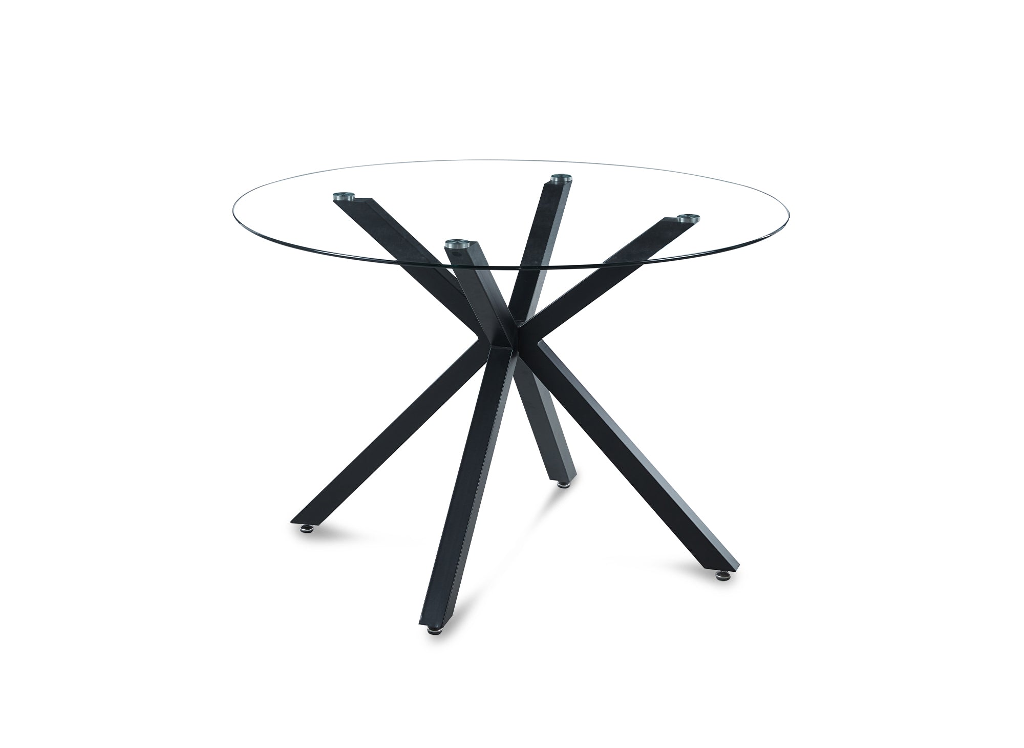 Table à manger ronde en verre CUBA