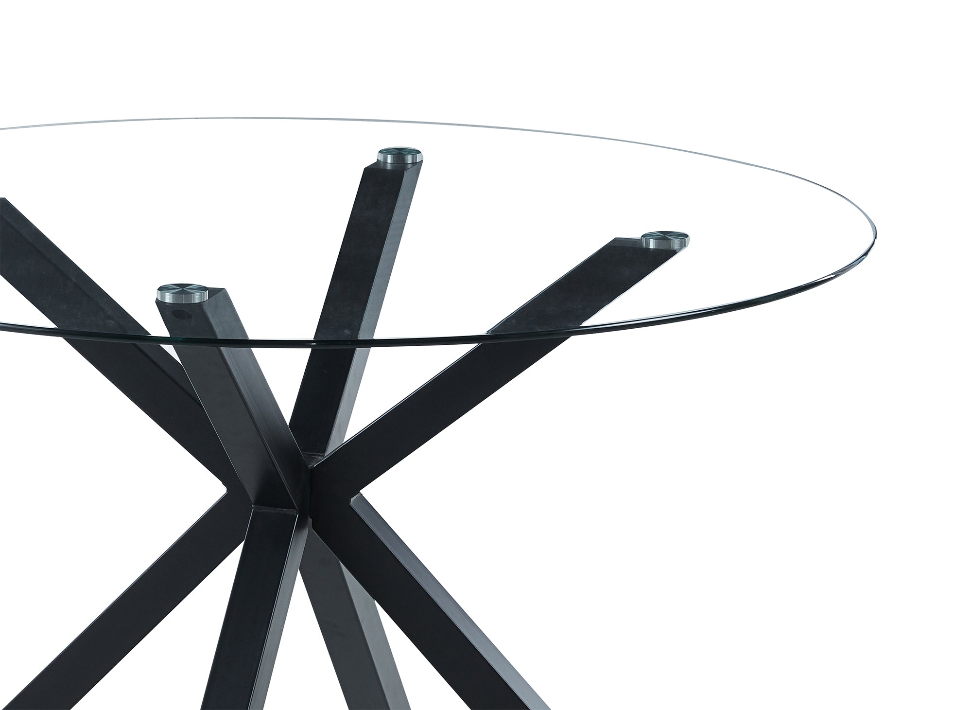 Table à manger ronde en verre CUBA