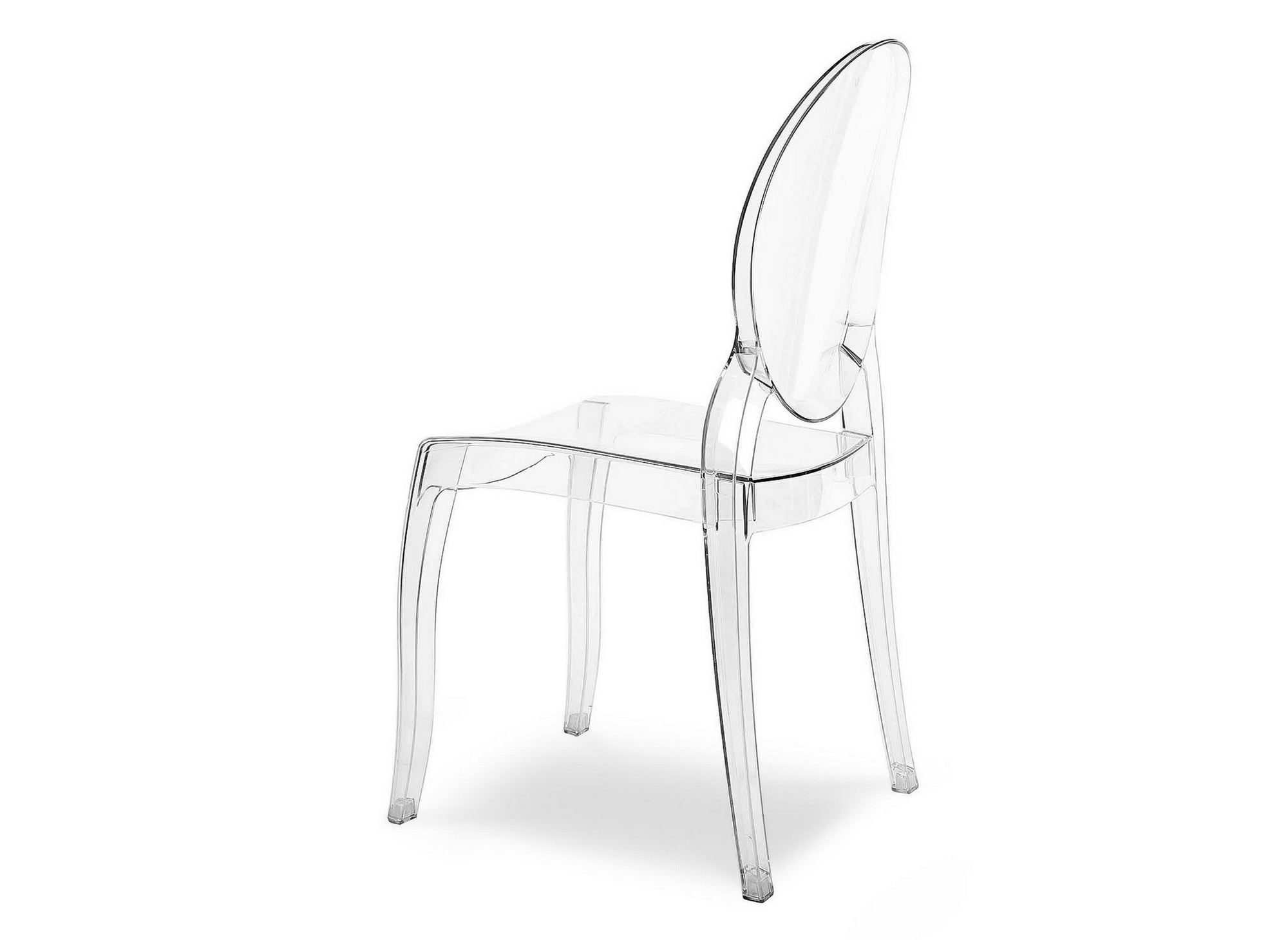 Lot de 4 chaises design en plexi transparent TOLGA