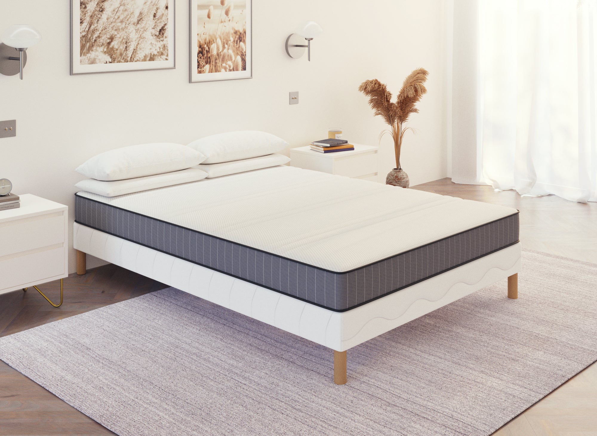 Matelas en mousse 160 x 200 cm épaisseur 15 cm WOLK