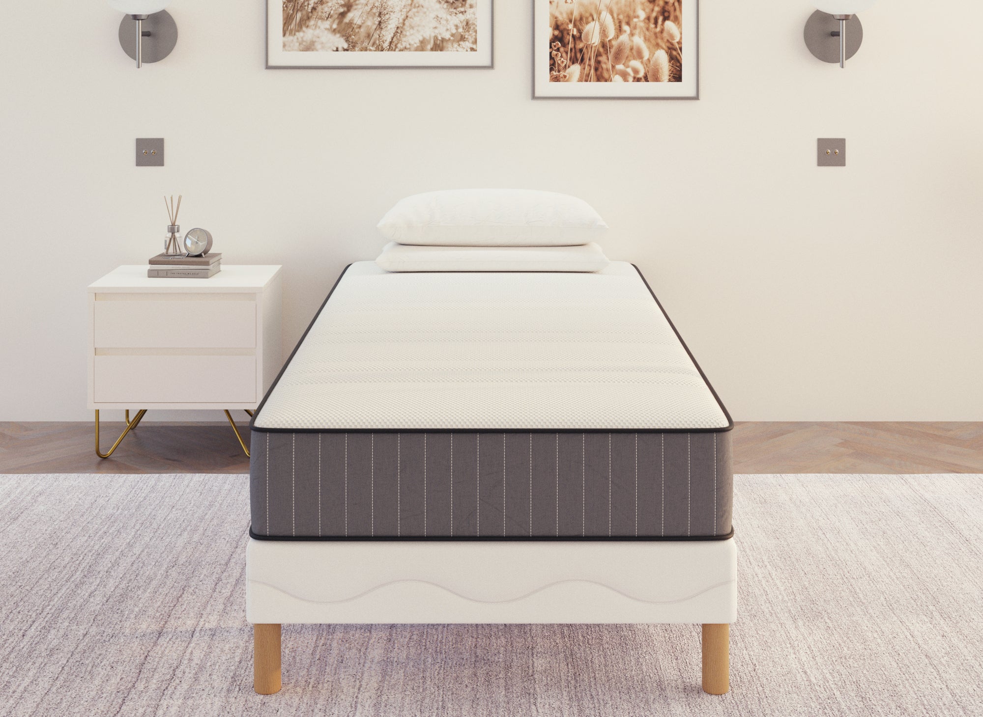 Matelas mousse 90 x 190 cm épaisseur 20 cm AWAN