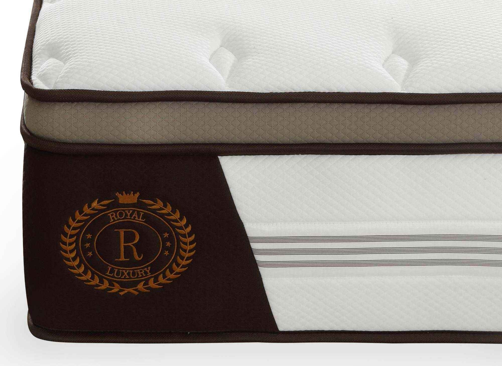 Matelas hybride ROYAL LUX 140 x 190 cm ressorts ensachés et mémoire de forme épaisseur 31 cm