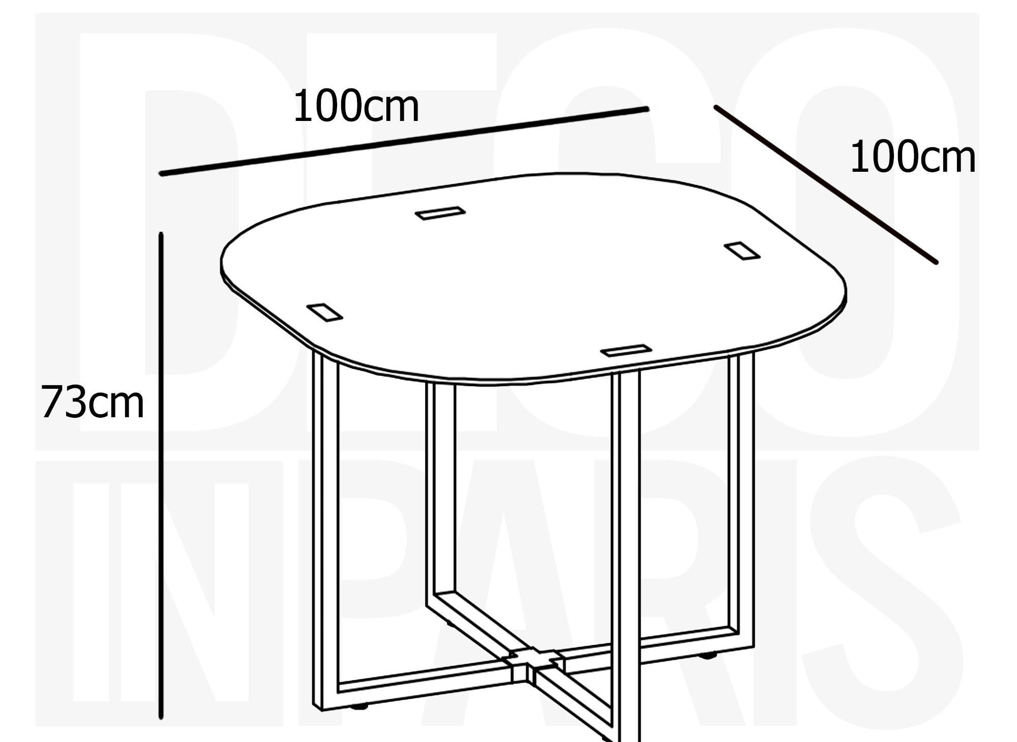 Ensemble table + 4 chaises encastrables beige FLEN