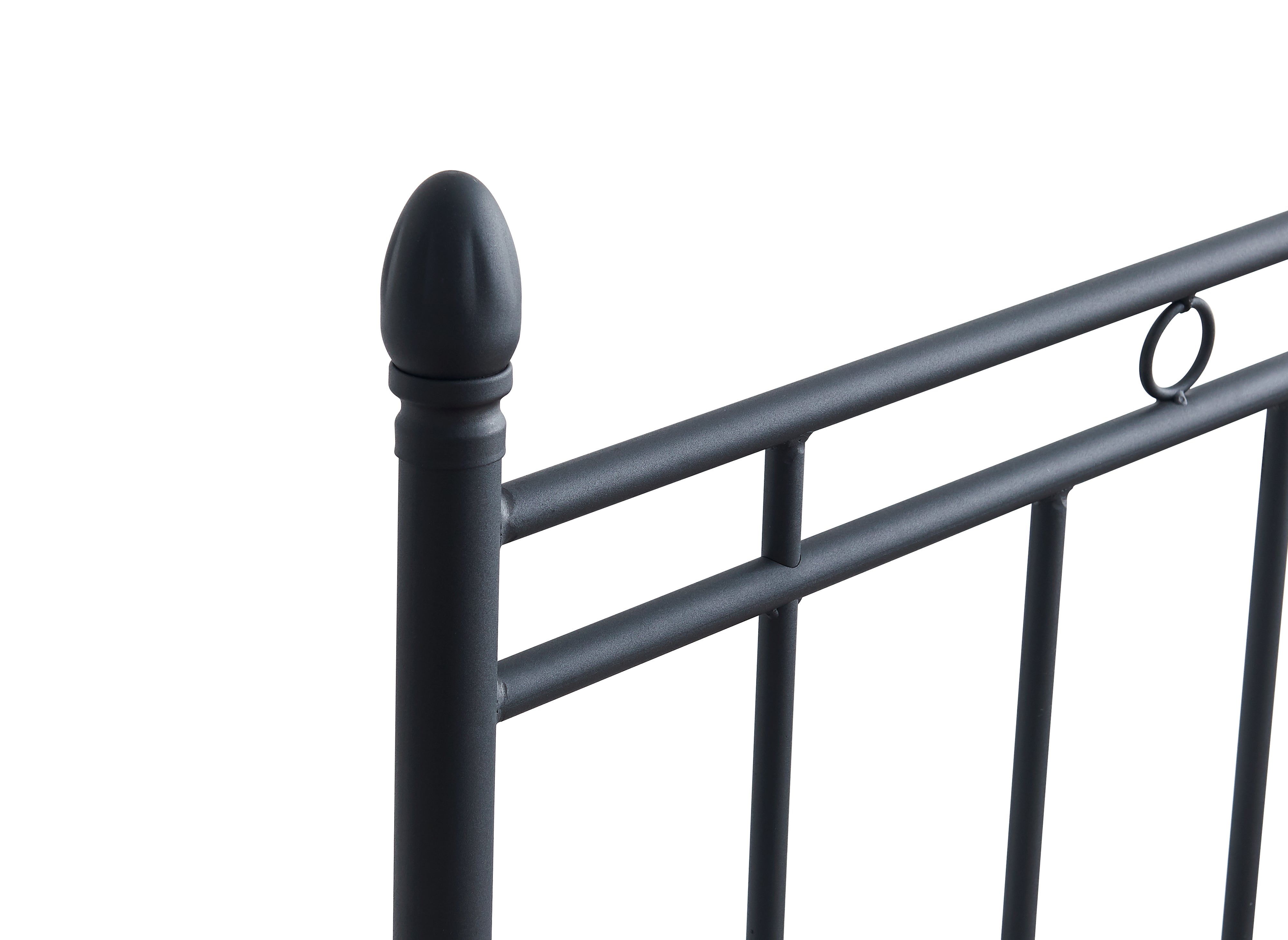 Letto singolo KADY in metallo nero 90 x 190 cm