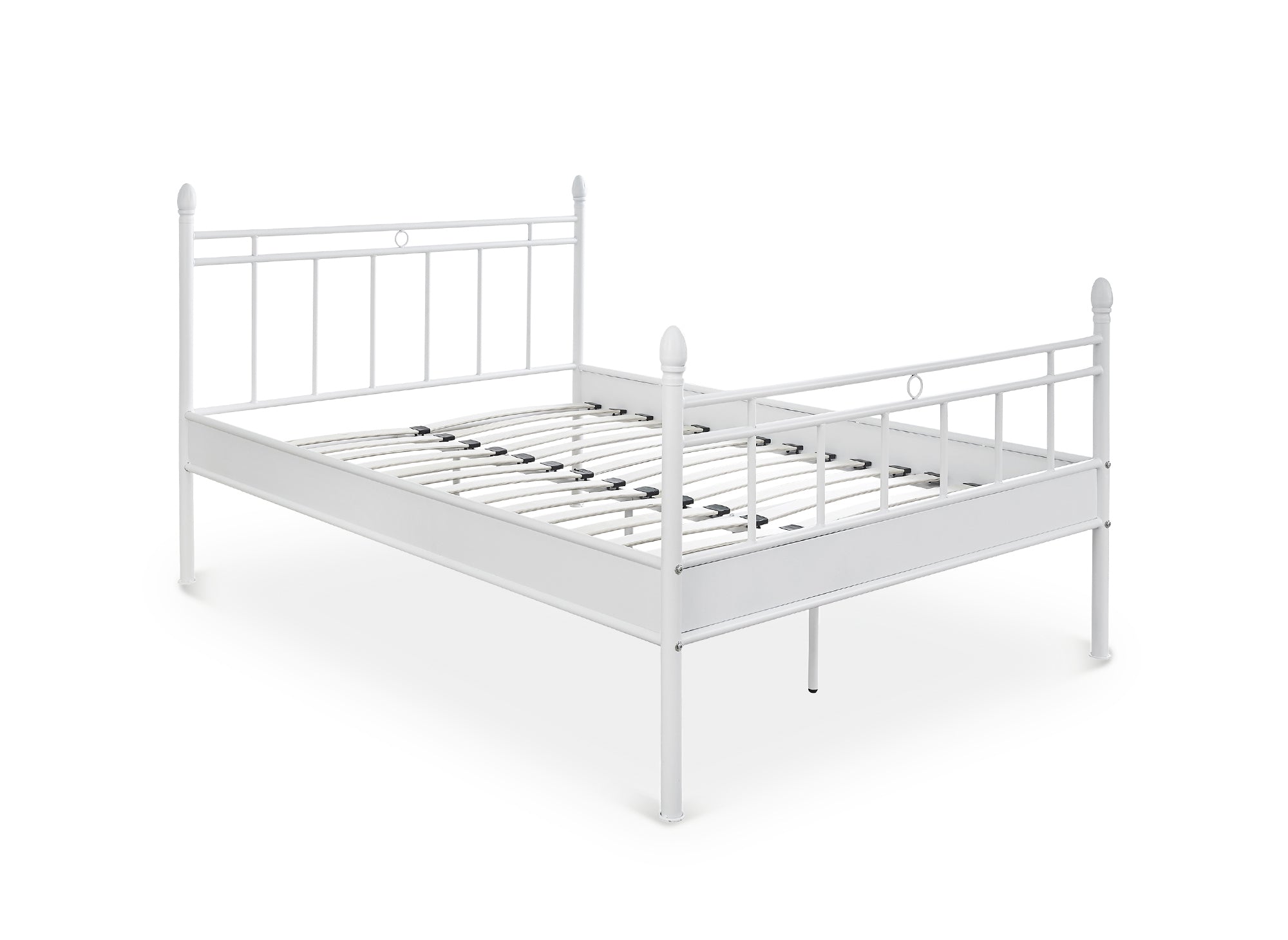 Lit double en métal blanc KADY 160 x 200 cm