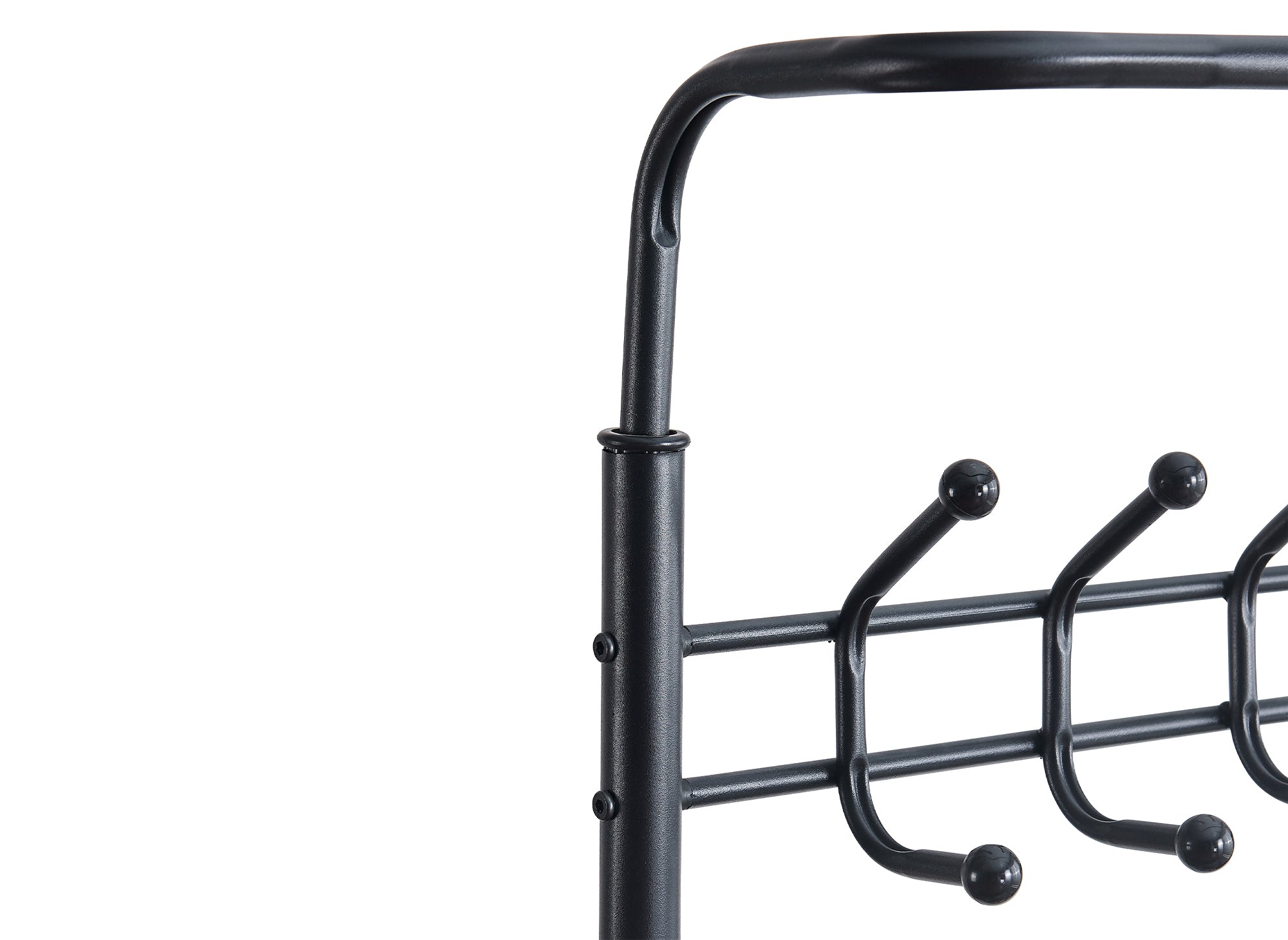 Meuble d'entrée portant avec 3 étagères en métal noir ROMAIN