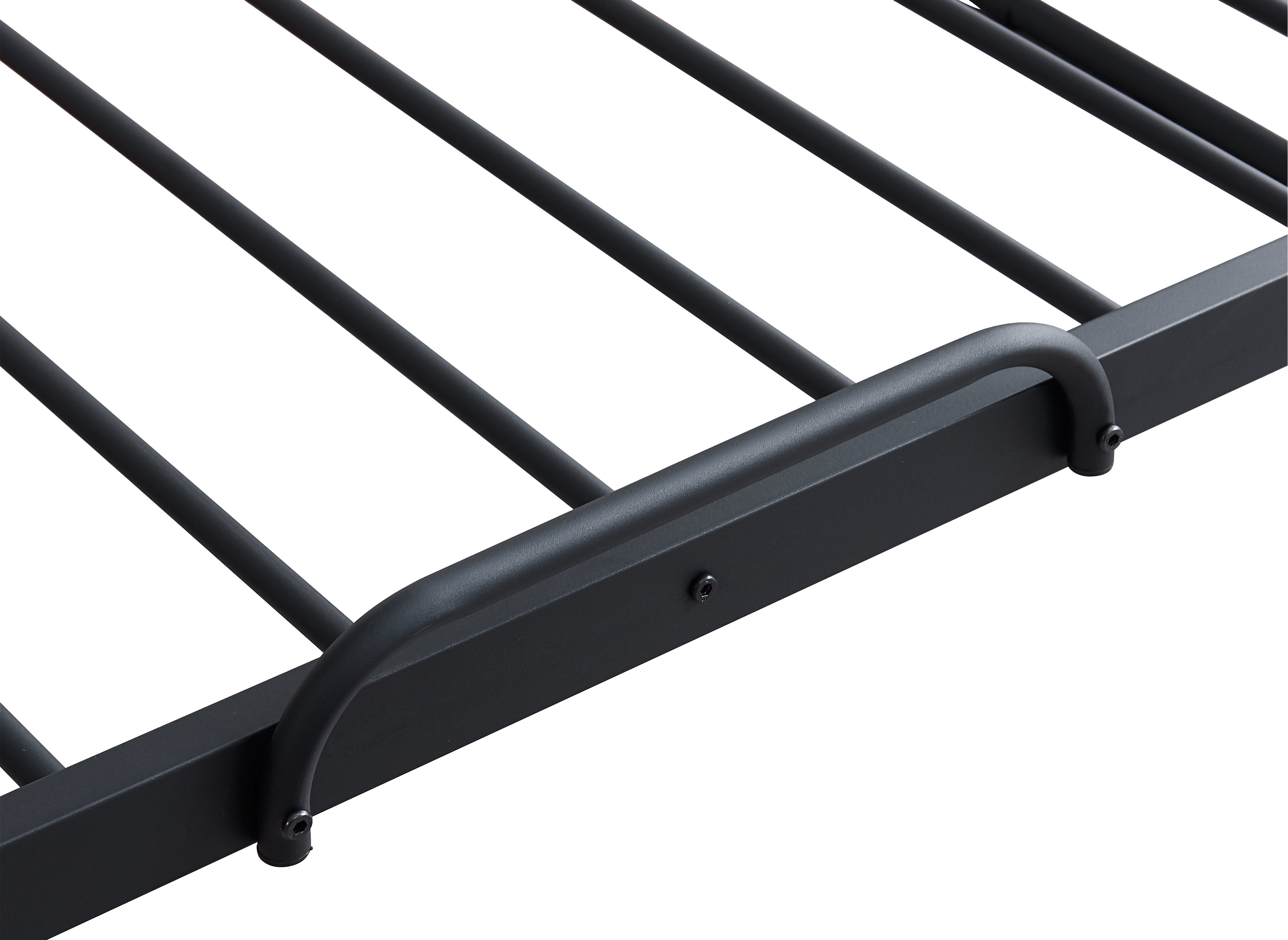 Lit banquette gigogne en métal noir ALICIA 90 x 190 cm