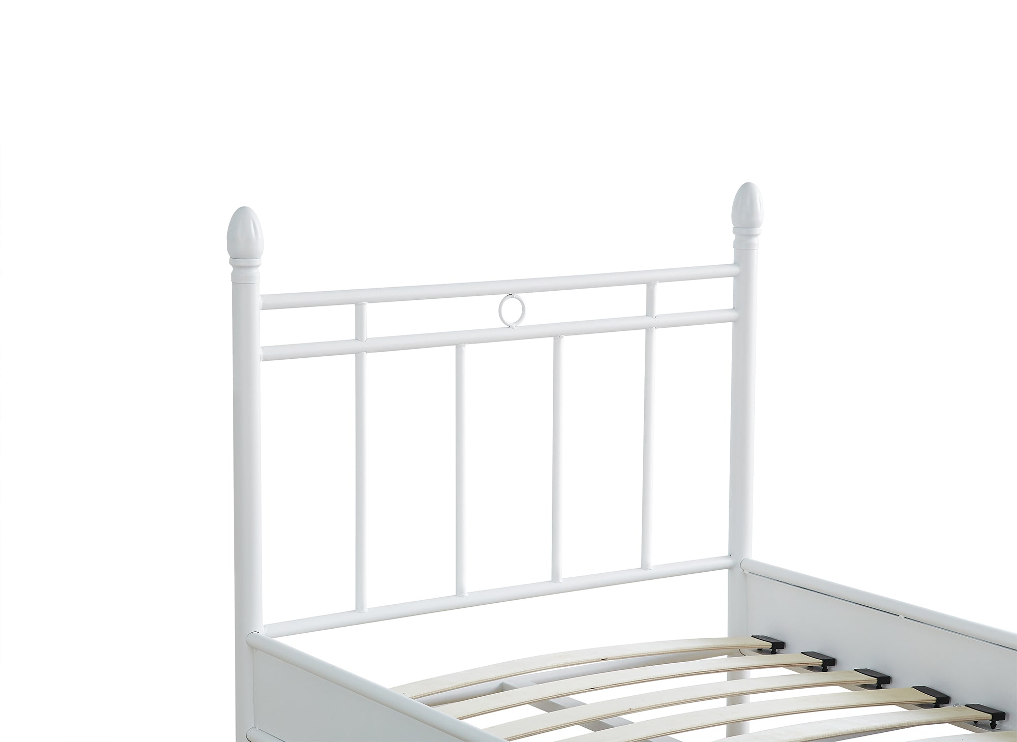 Letto singolo KADY in metallo bianco 90 x 190 cm