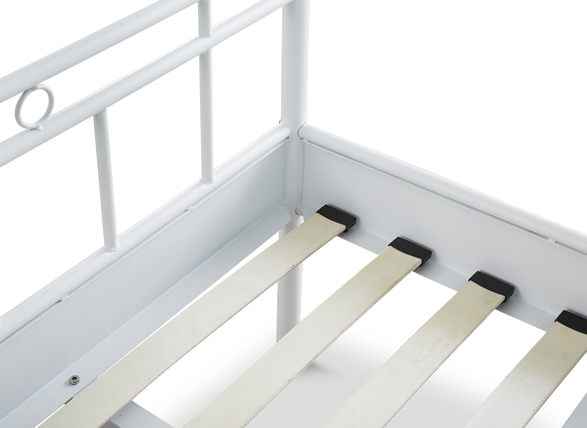 Letto singolo KADY in metallo bianco 90 x 190 cm