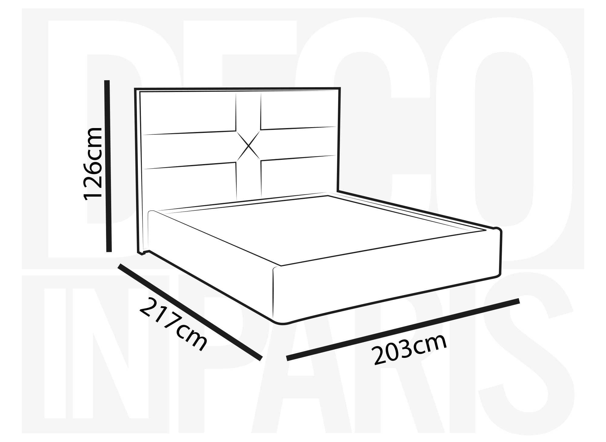 Letto contenitore di design in velluto grigio DAVINA 180 x 200 cm
