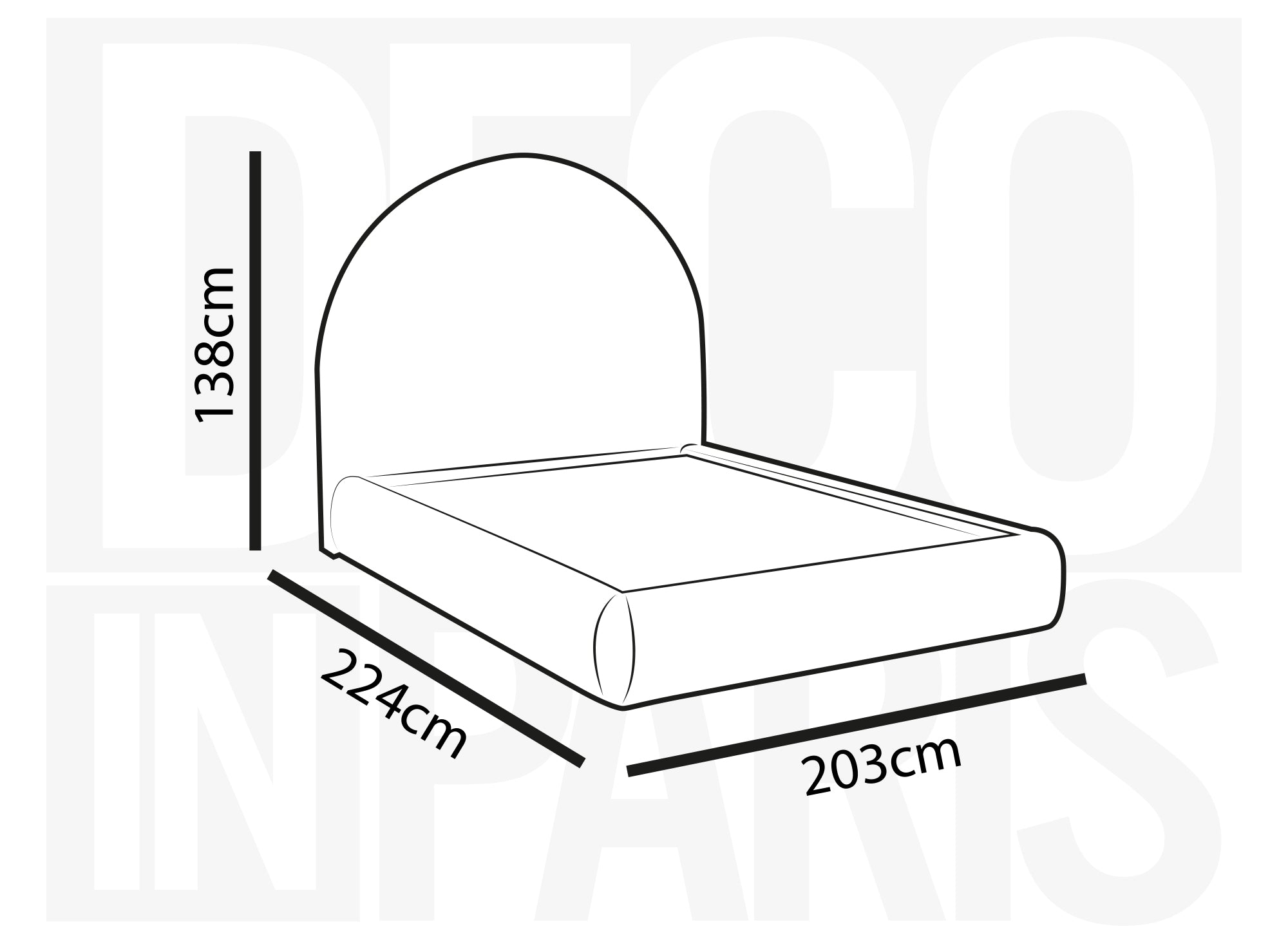 Letto matrimoniale effetto montone bianco ecrù NAMY 180 x 200 cm