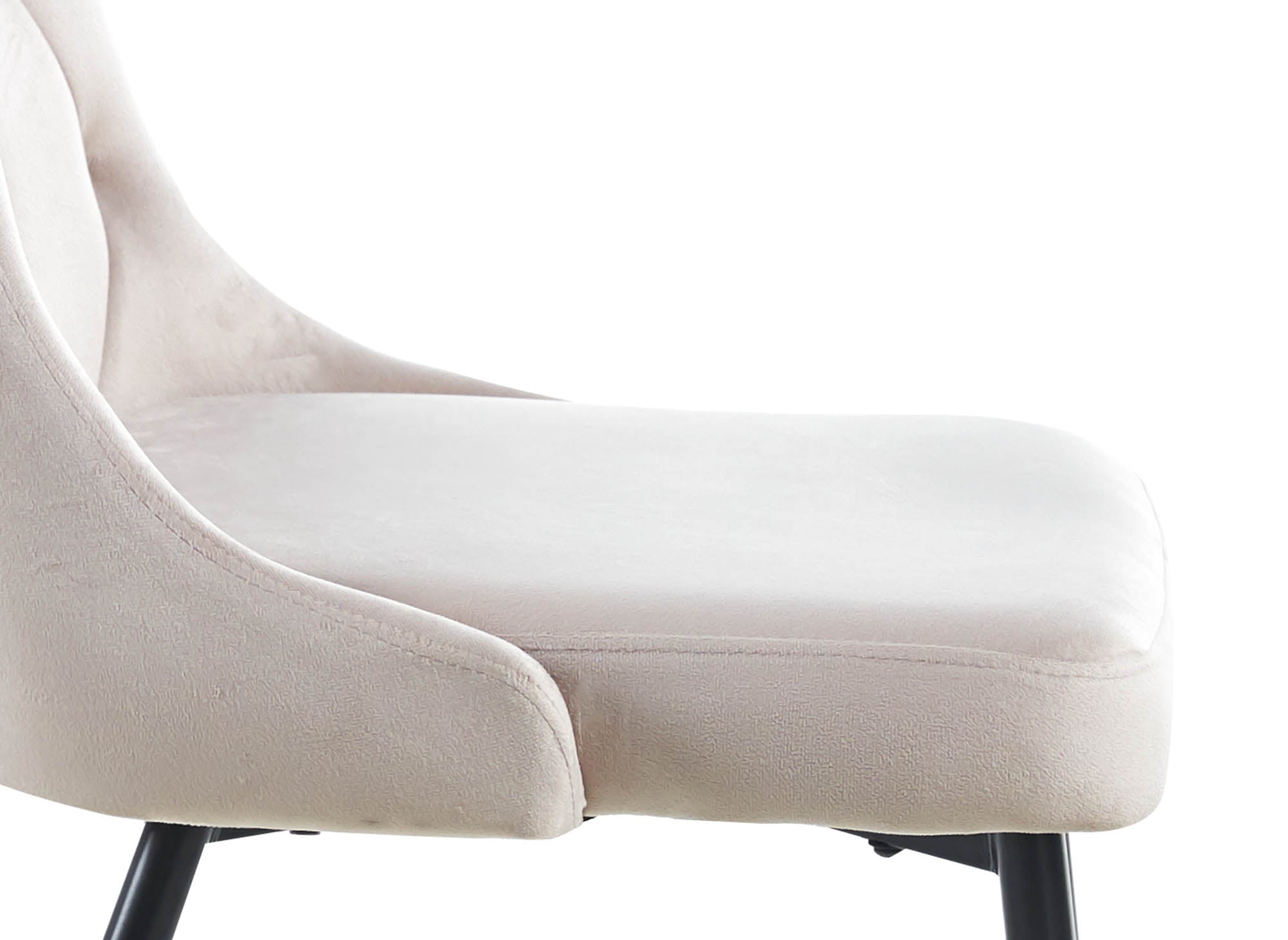 Lot de 4 chaises design en velours beige OLVEA