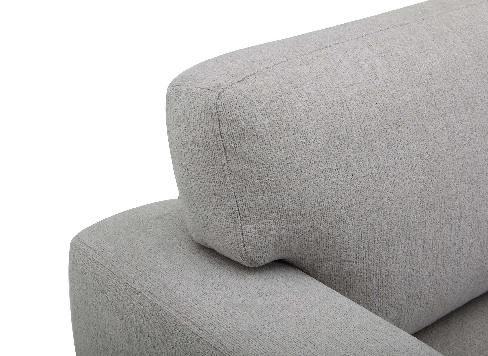 Canapé 2 places en tissu gris AYLINE