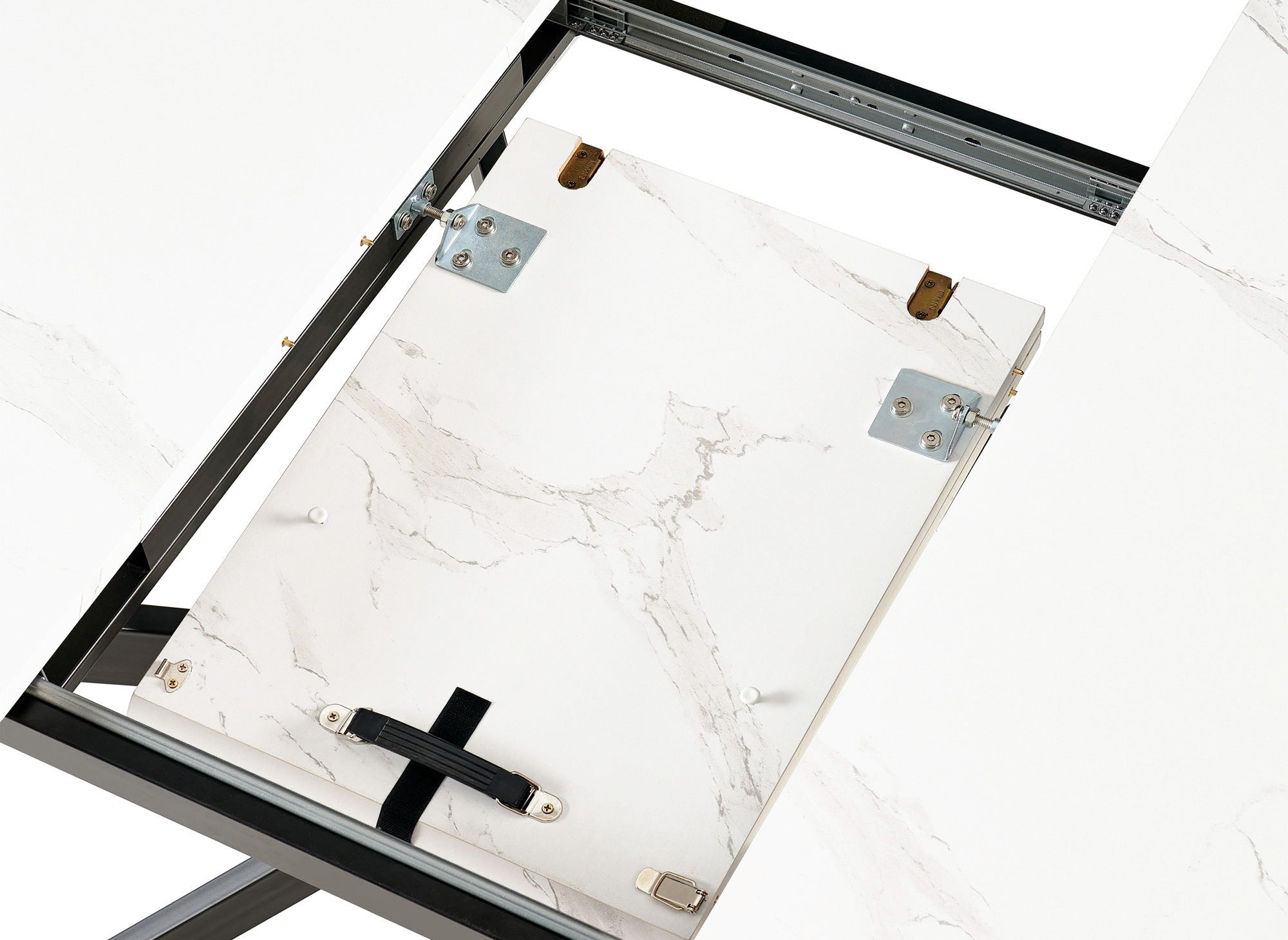 Table à manger ronde extensible blanc KOBY