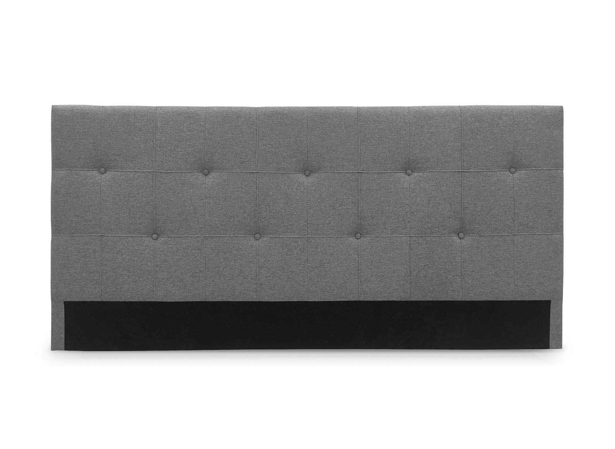Tête de lit capitonnée en tissu gris 180 cm DOMICE