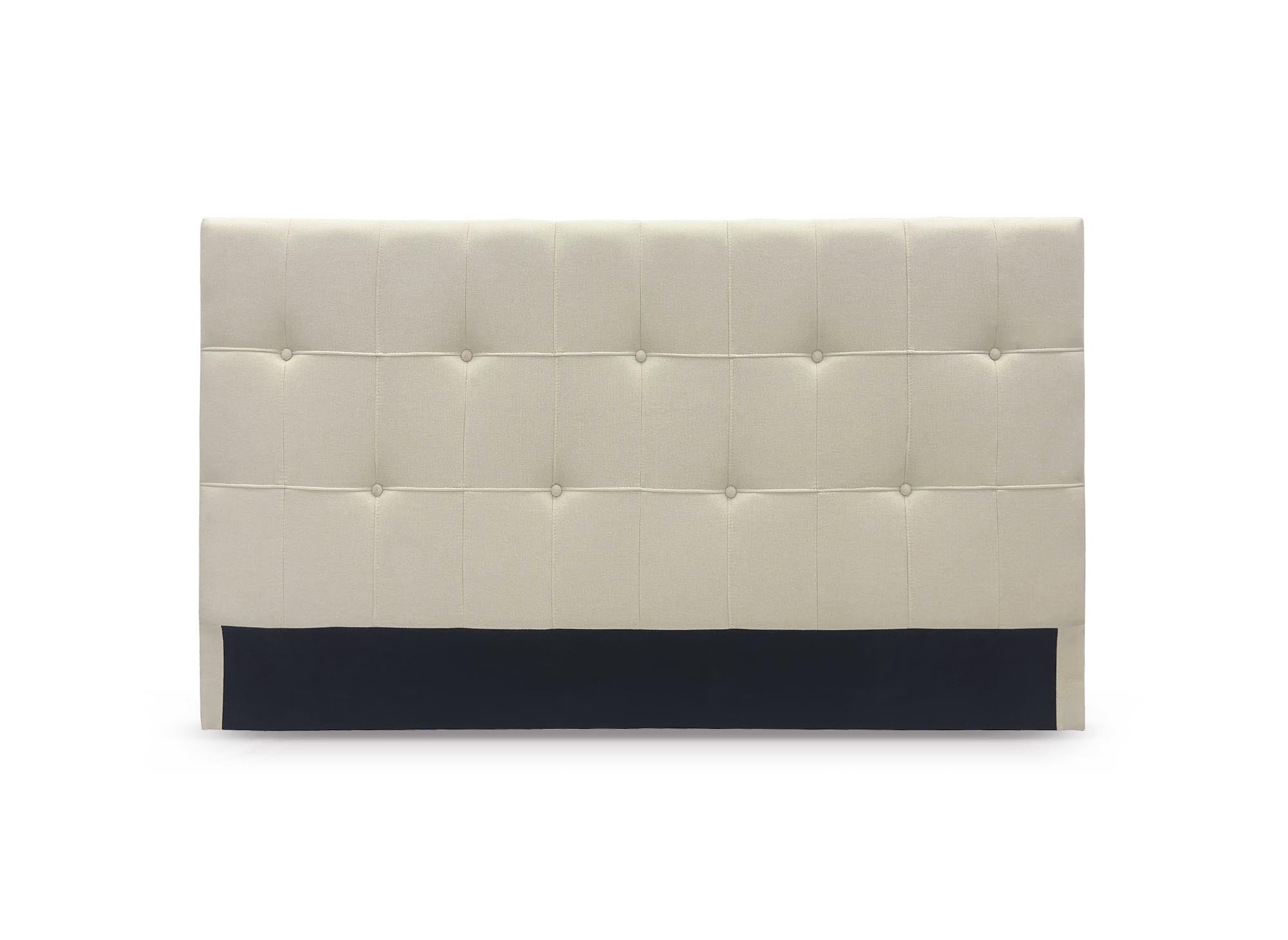 Tête de lit capitonnée en tissu beige 140 cm DOMICE