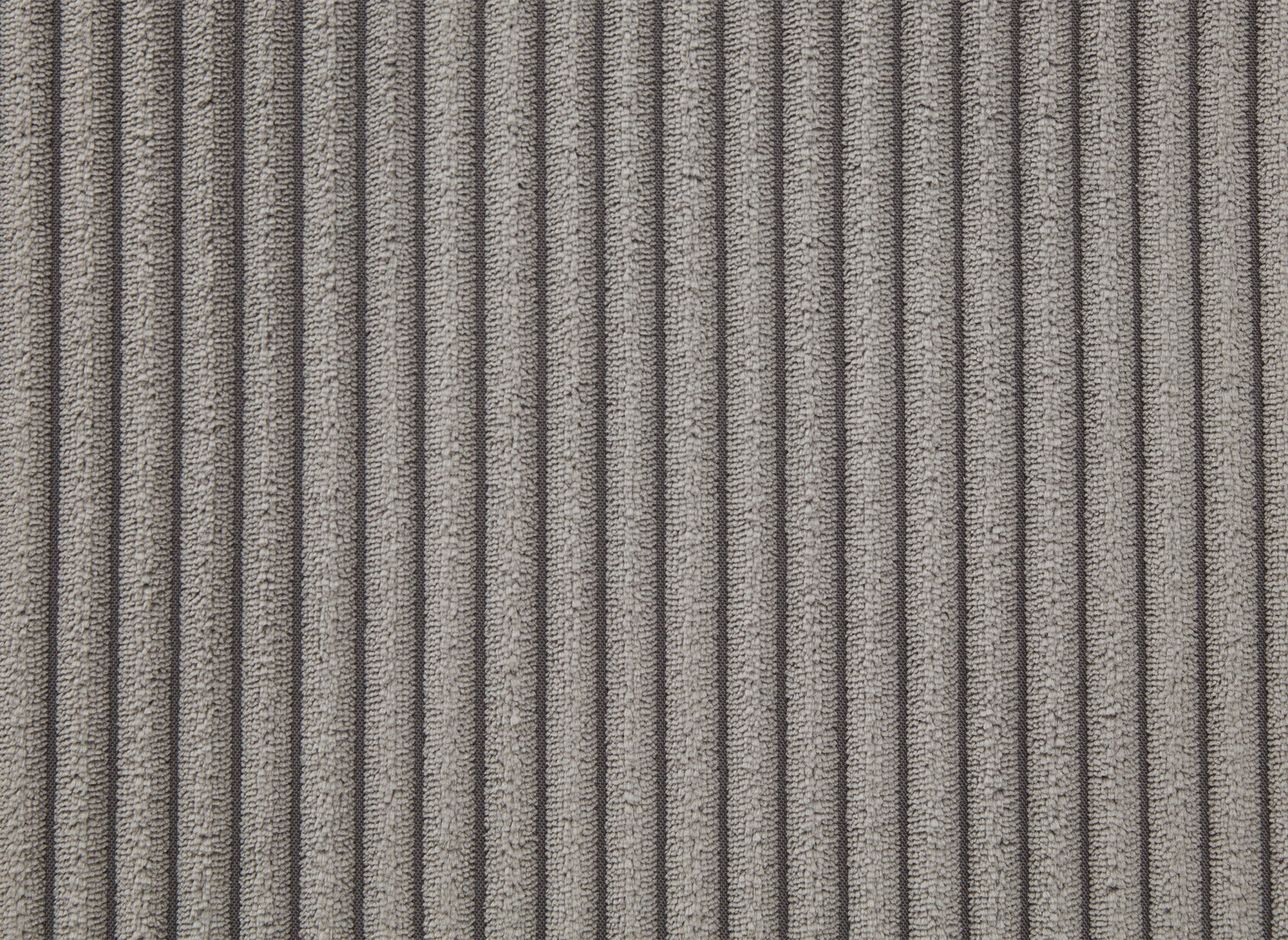 Canapé d'angle modulable avec 1 pouf en velours côtelé épais gris HARLEM XL