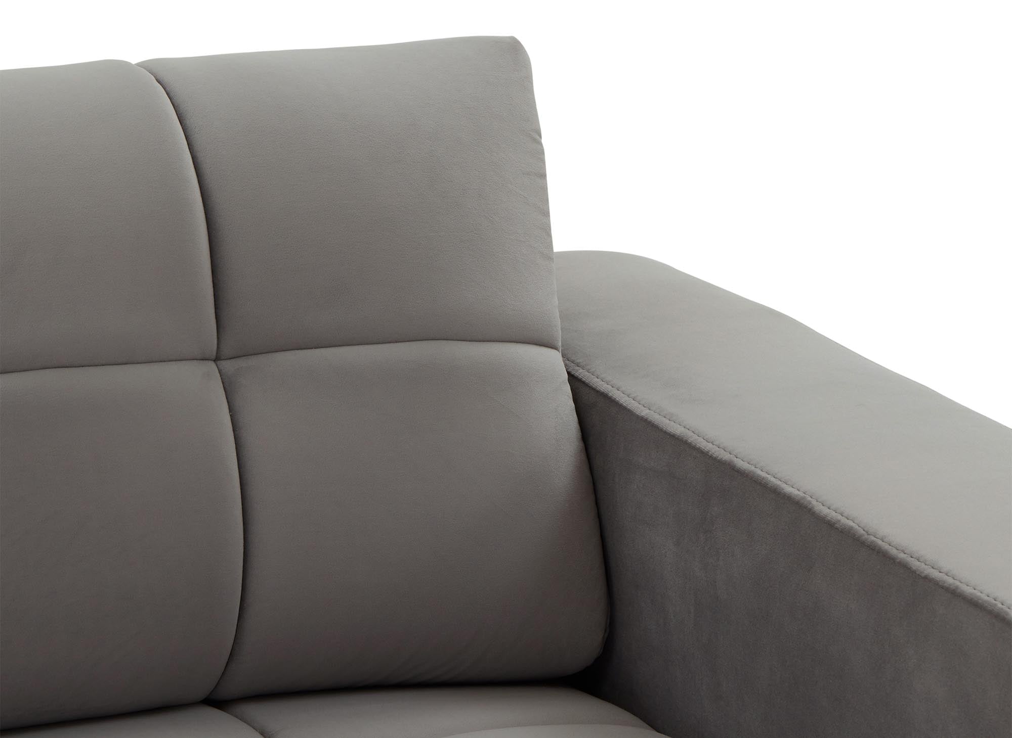 Canapé 2 places en velours gris COSMO