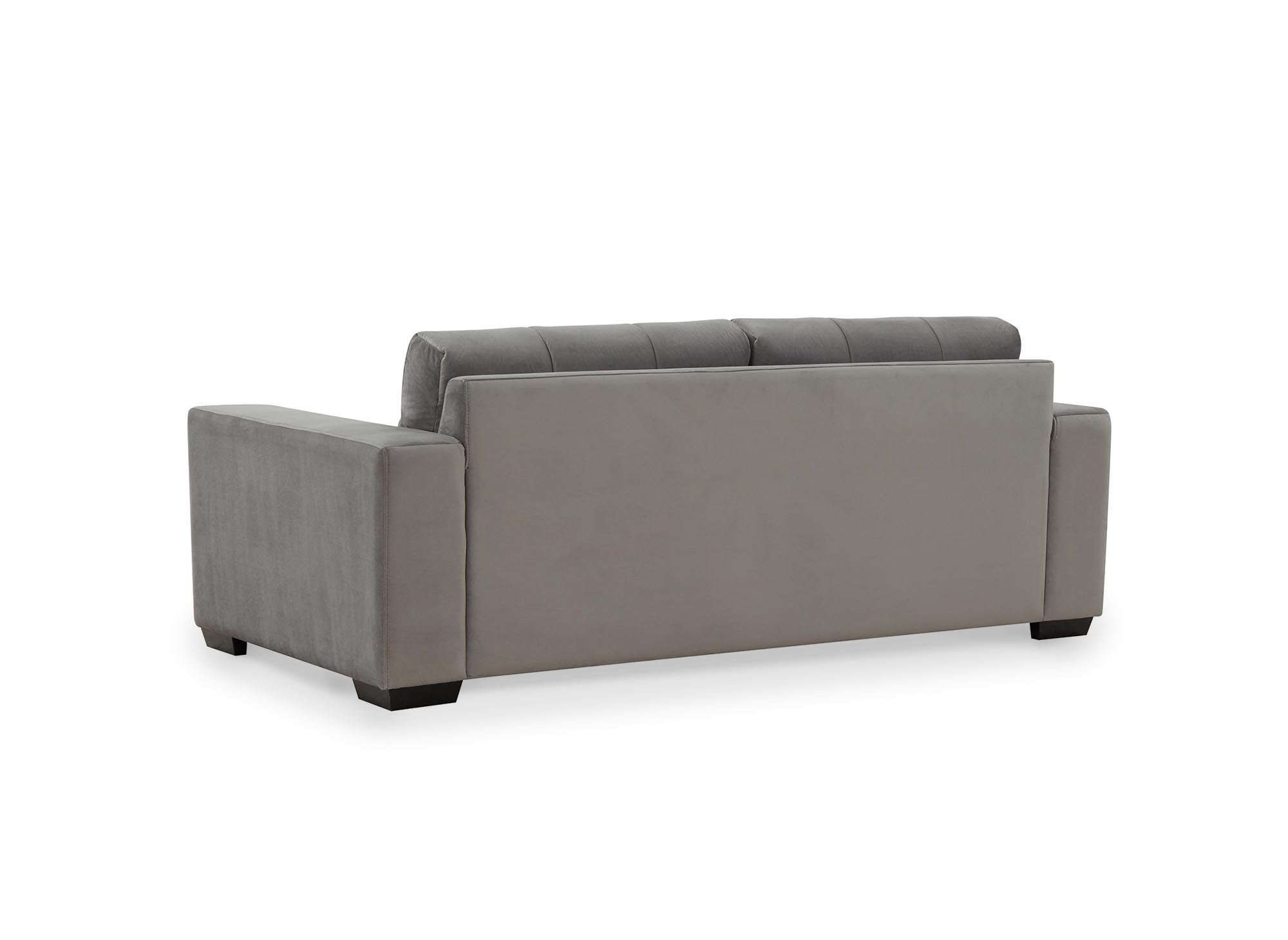 Canapé 2 places en velours gris COSMO