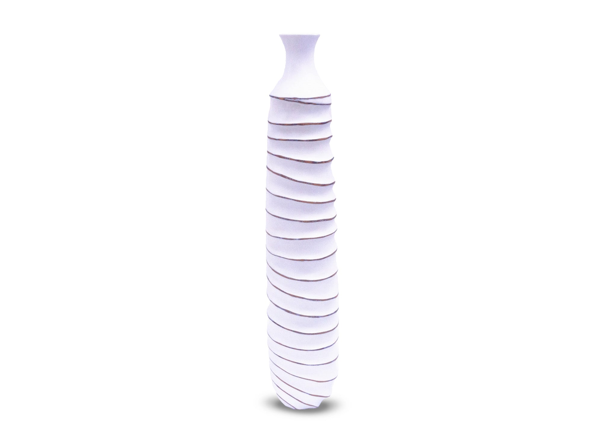 Grand vase en résine blanc H75 cm TWIST
