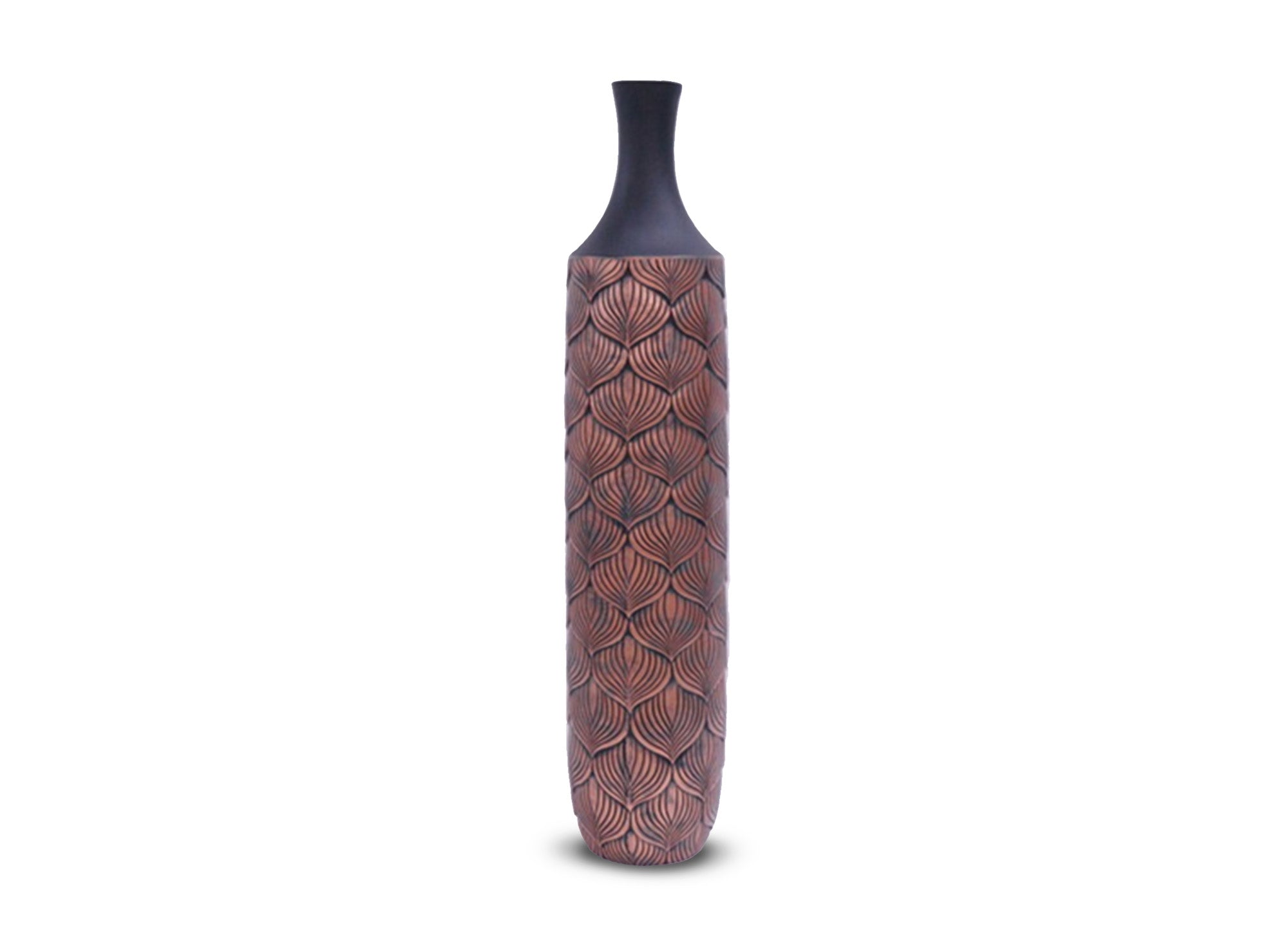 Vase XXL en polyrésine noir et marron H74 cm NEVEN