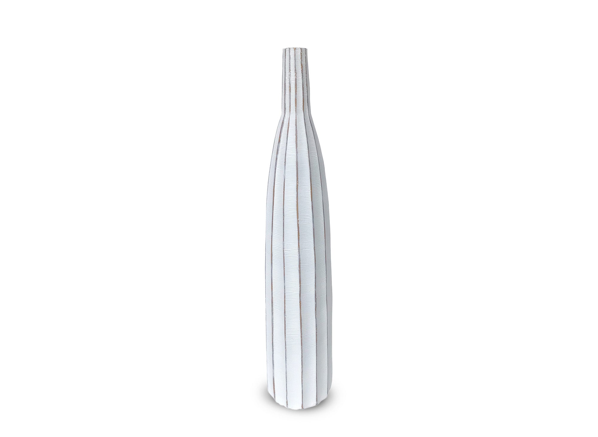 Vase soliflor en résine blanc H76 cm ORME