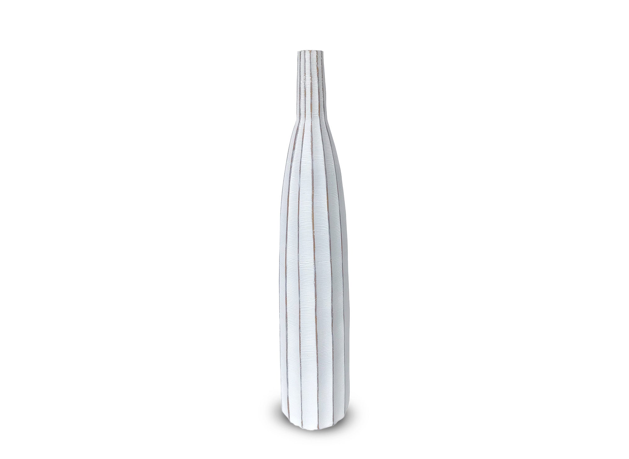 Vase soliflor en résine blanc H50 cm ORME