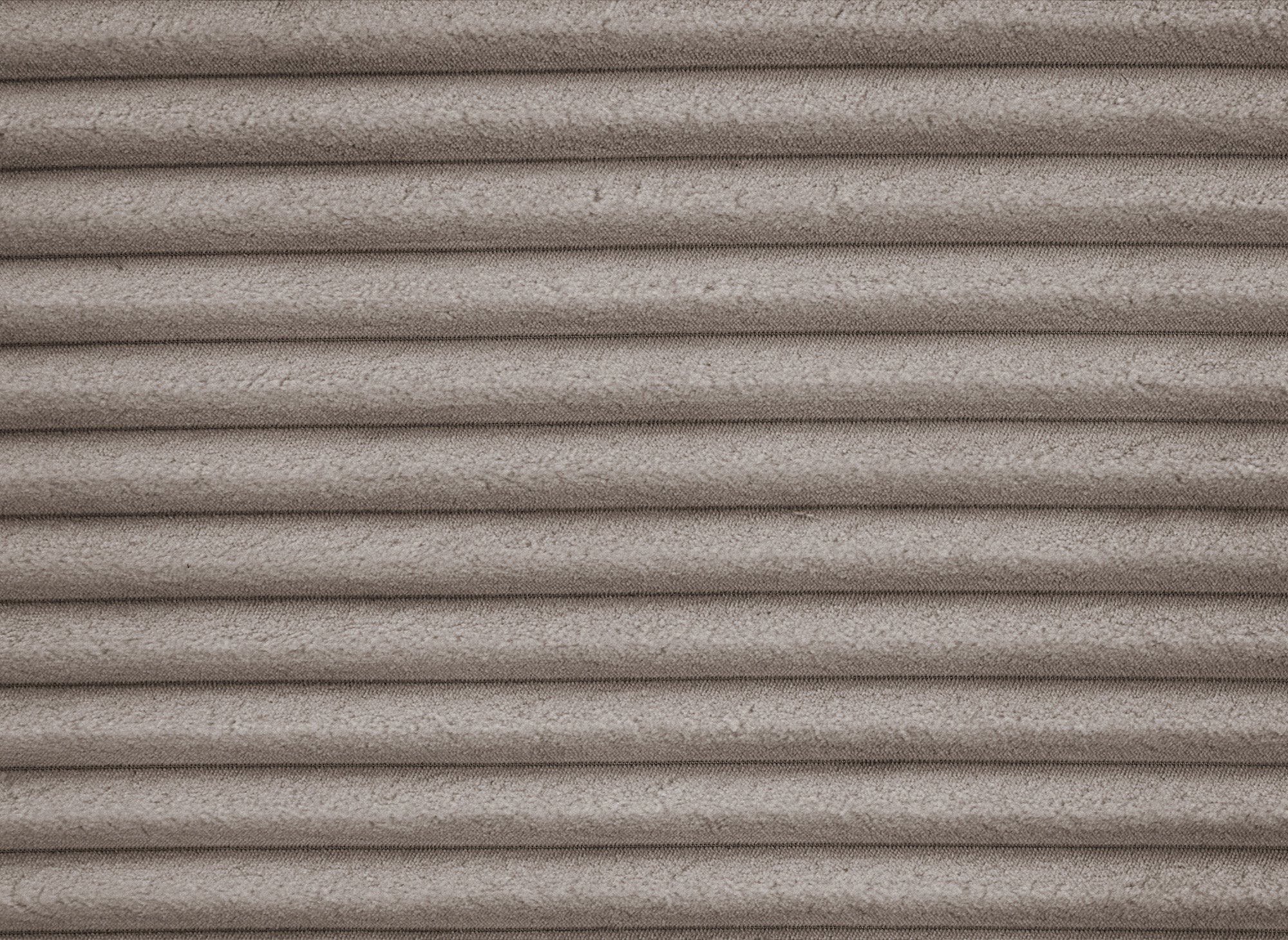 Canapé d'angle convertible avec coffre en velours gros côtelé doux taupe TILDA - Angle droit