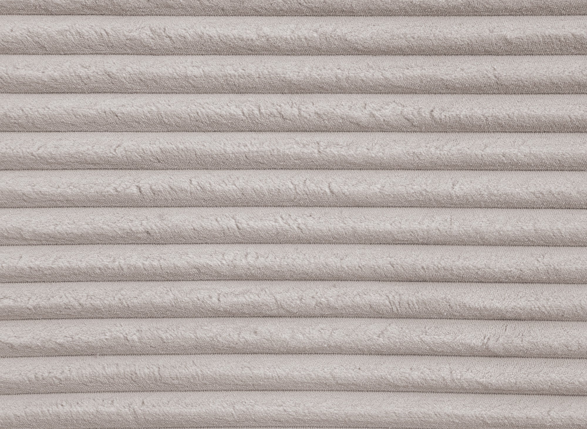 Canapé panoramique convertible avec coffre en velours gros côtelé taupe TILDA - Angle gauche