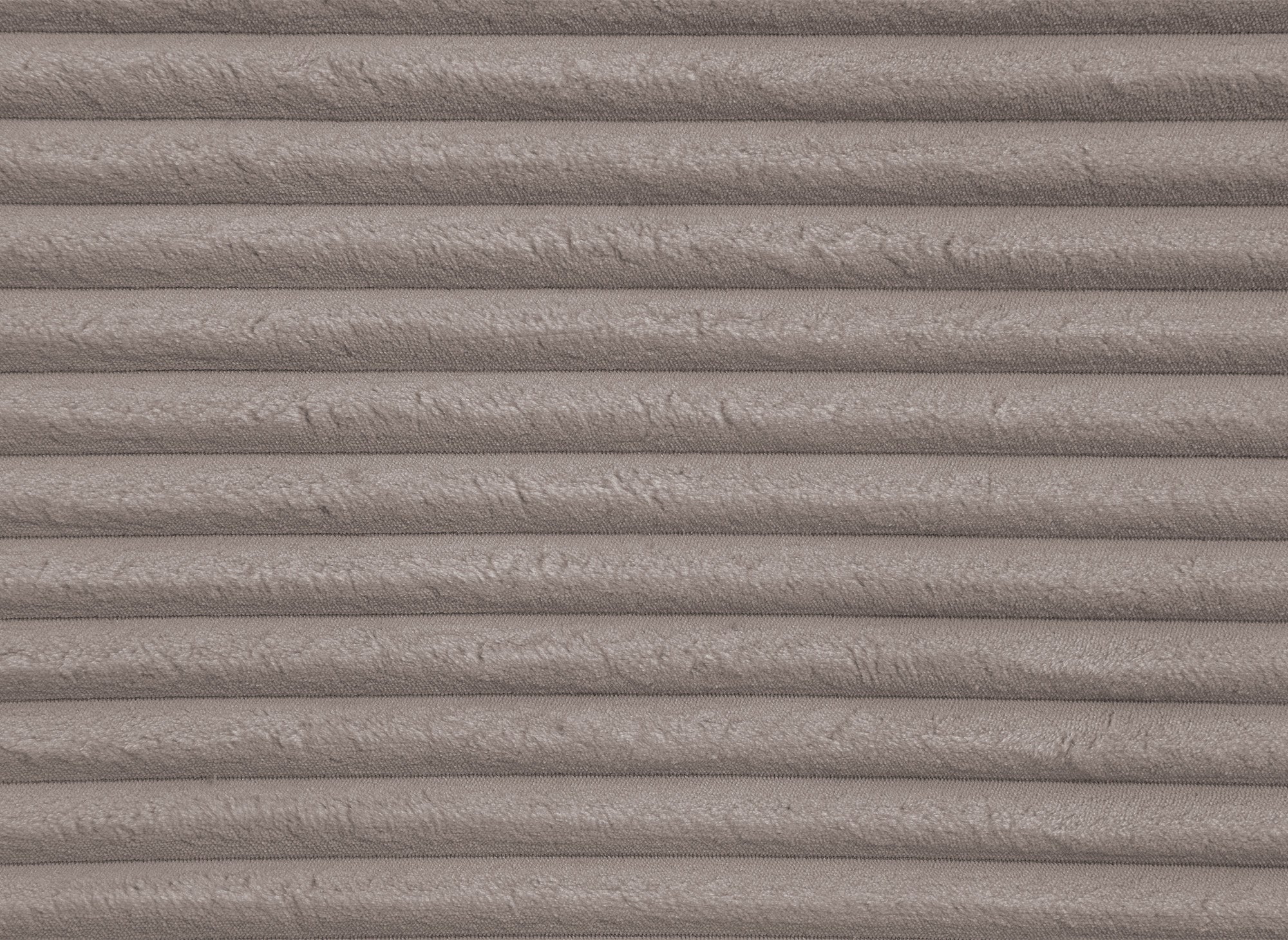 Canapé d'angle convertible avec méridienne et coffre en gros côtelé doux taupe TILDA - Angle droit