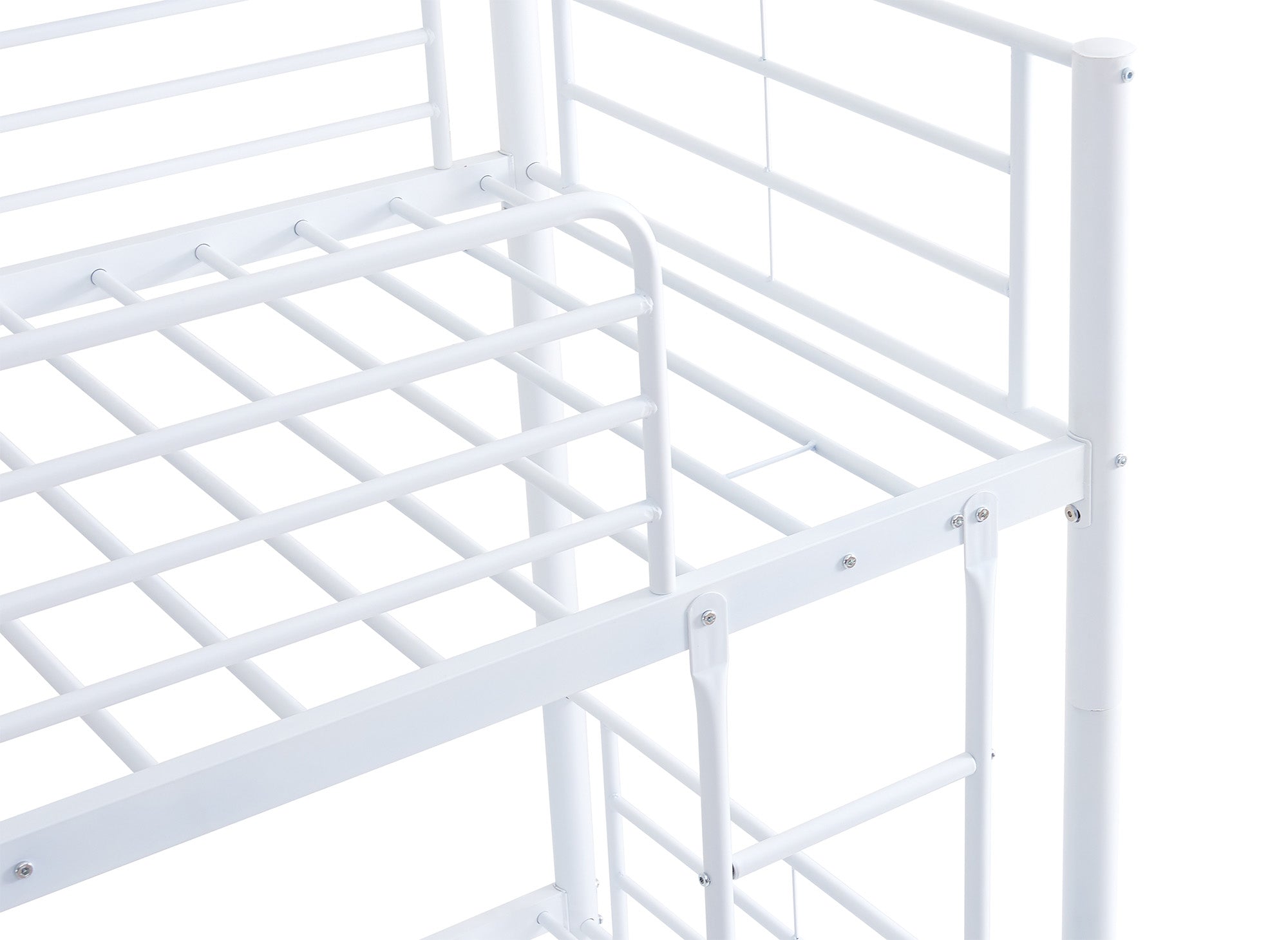 Letto a castello TWINS in metallo bianco 90 x 190 cm + molle